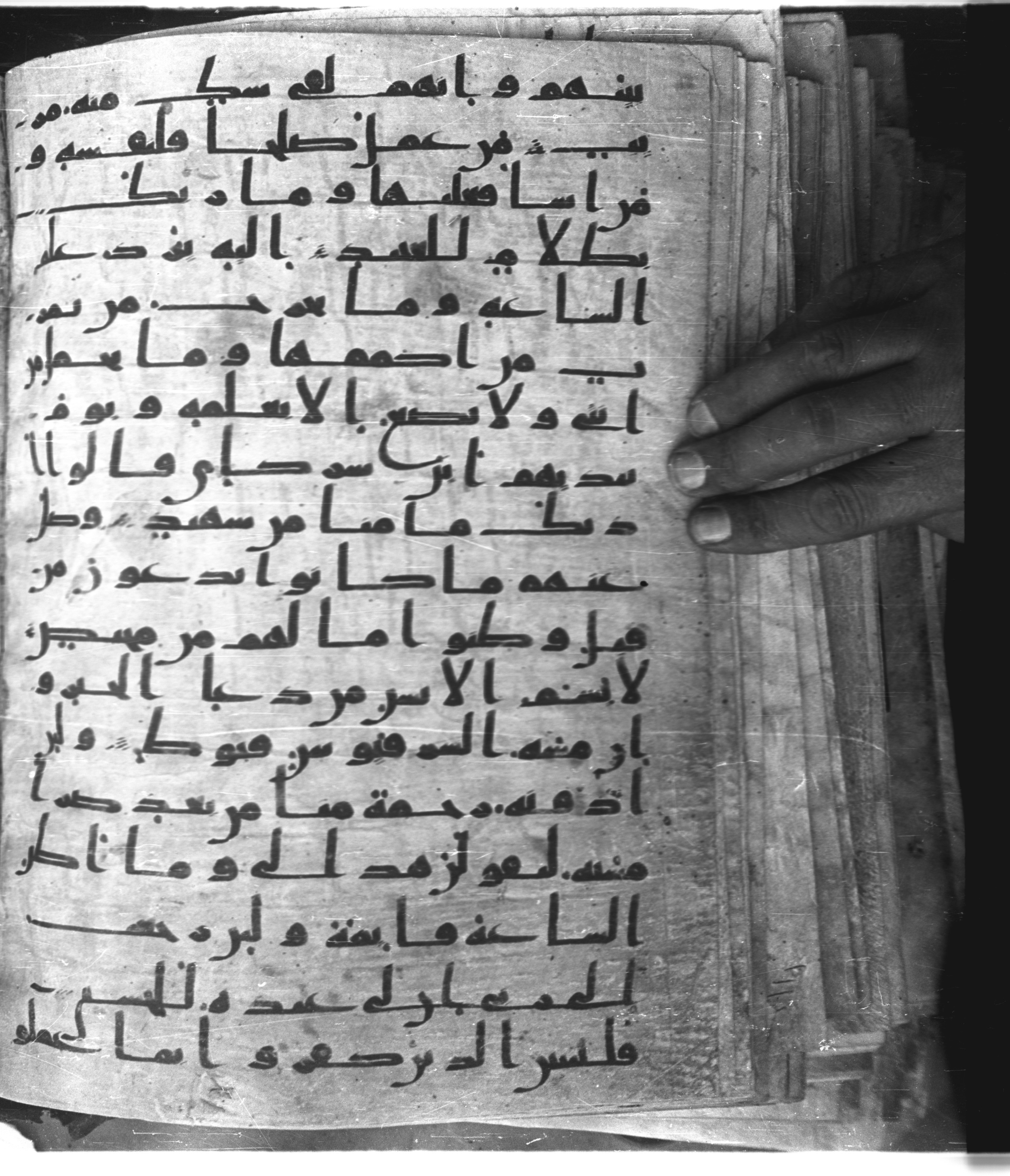 Saray Medina 1a (Karatay 3), in Kūfī script, showing Surah 41:49 from 8th Century AD found in Medina, currently housed at Topkapı Palace Museum, Istanbul
