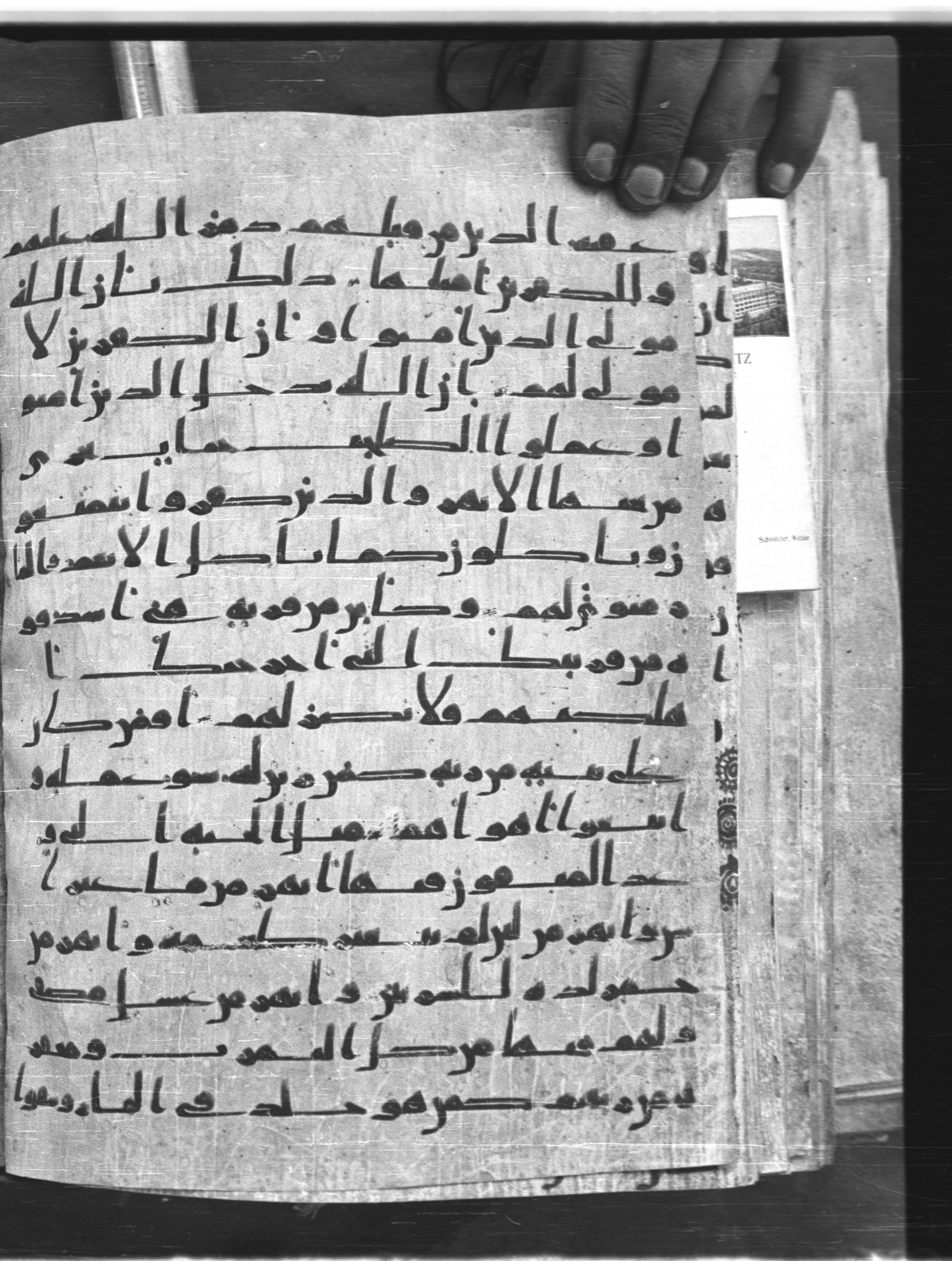 Saray Medina 1a (Karatay 3), in Kūfī script, showing Surah 47:13 from 8th Century AD found in Medina, currently housed at Topkapı Palace Museum, Istanbul