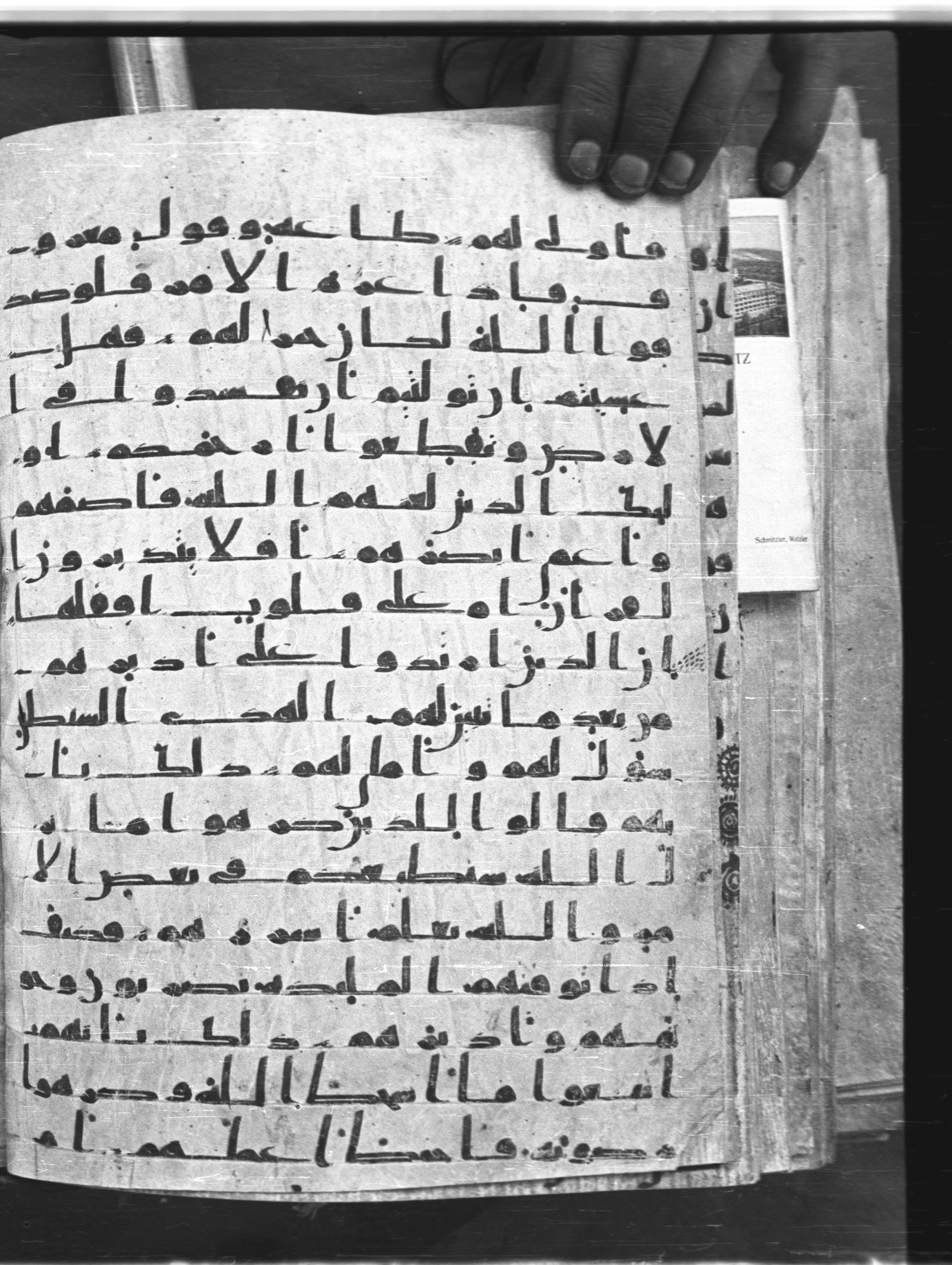 Saray Medina 1a (Karatay 3), in Kūfī script, showing Surah 47:28 from 8th Century AD found in Medina, currently housed at Topkapı Palace Museum, Istanbul