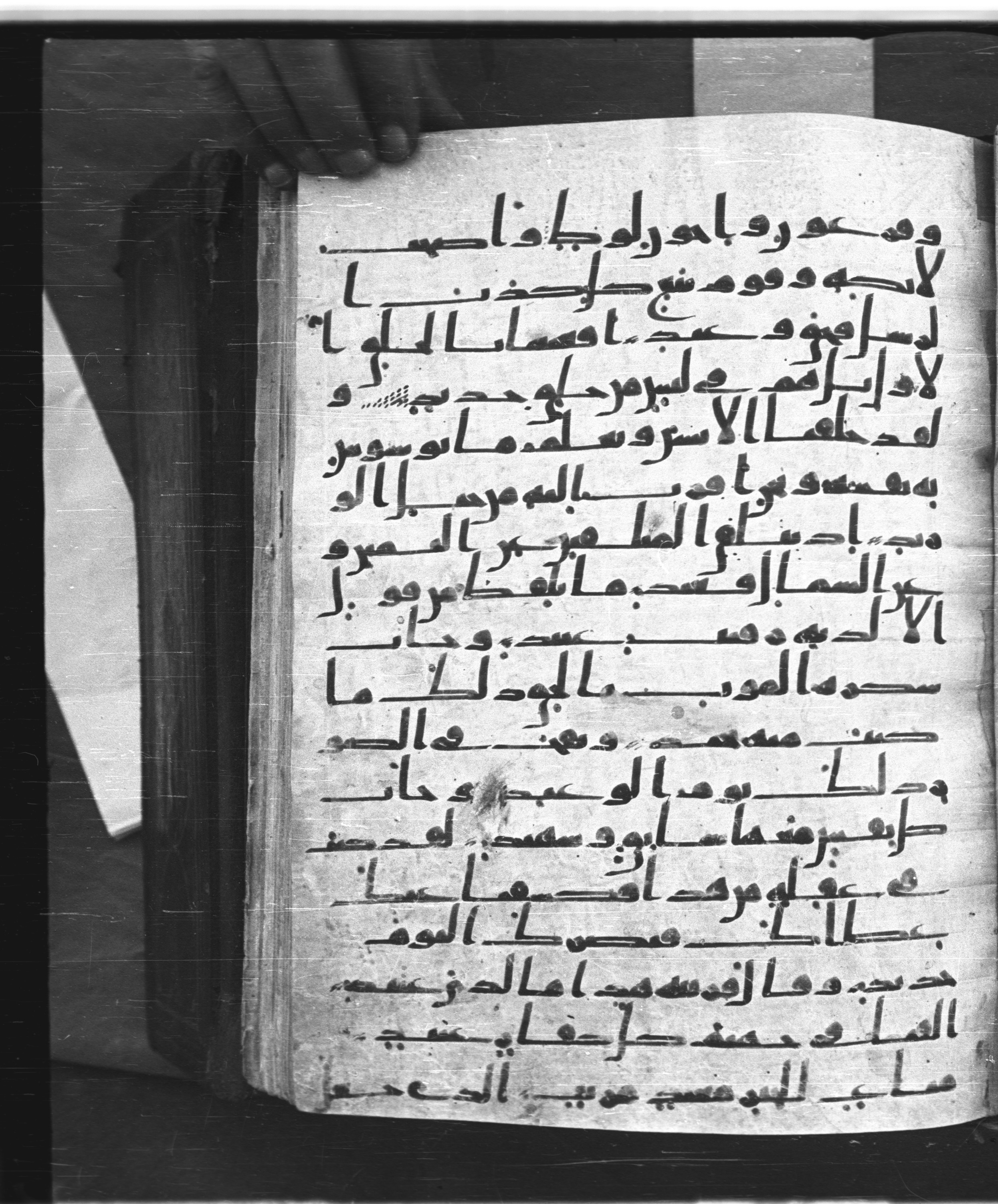 Saray Medina 1a (Karatay 3), in Kūfī script, showing Surah 50:21 from 8th Century AD found in Medina, currently housed at Topkapı Palace Museum, Istanbul