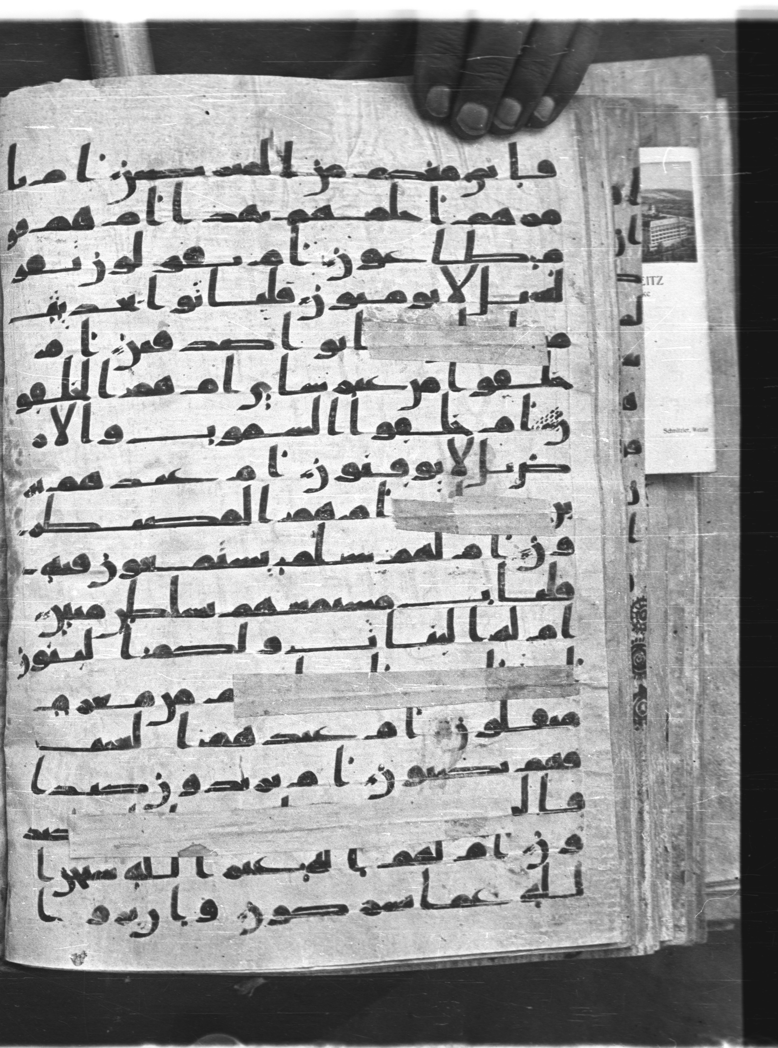 Saray Medina 1a (Karatay 3), in Kūfī script, showing Surah 52:39 from 8th Century AD found in Medina, currently housed at Topkapı Palace Museum, Istanbul