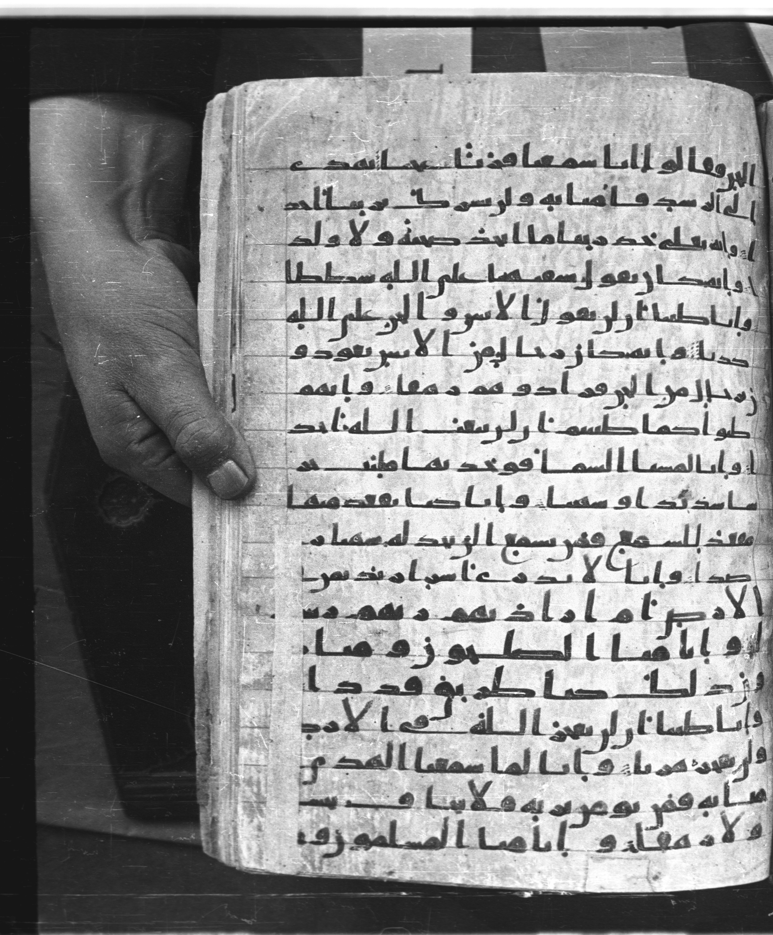 Saray Medina 1a (Karatay 3), in Kūfī script, showing Surah 72:13 from 8th Century AD found in Medina, currently housed at Topkapı Palace Museum, Istanbul