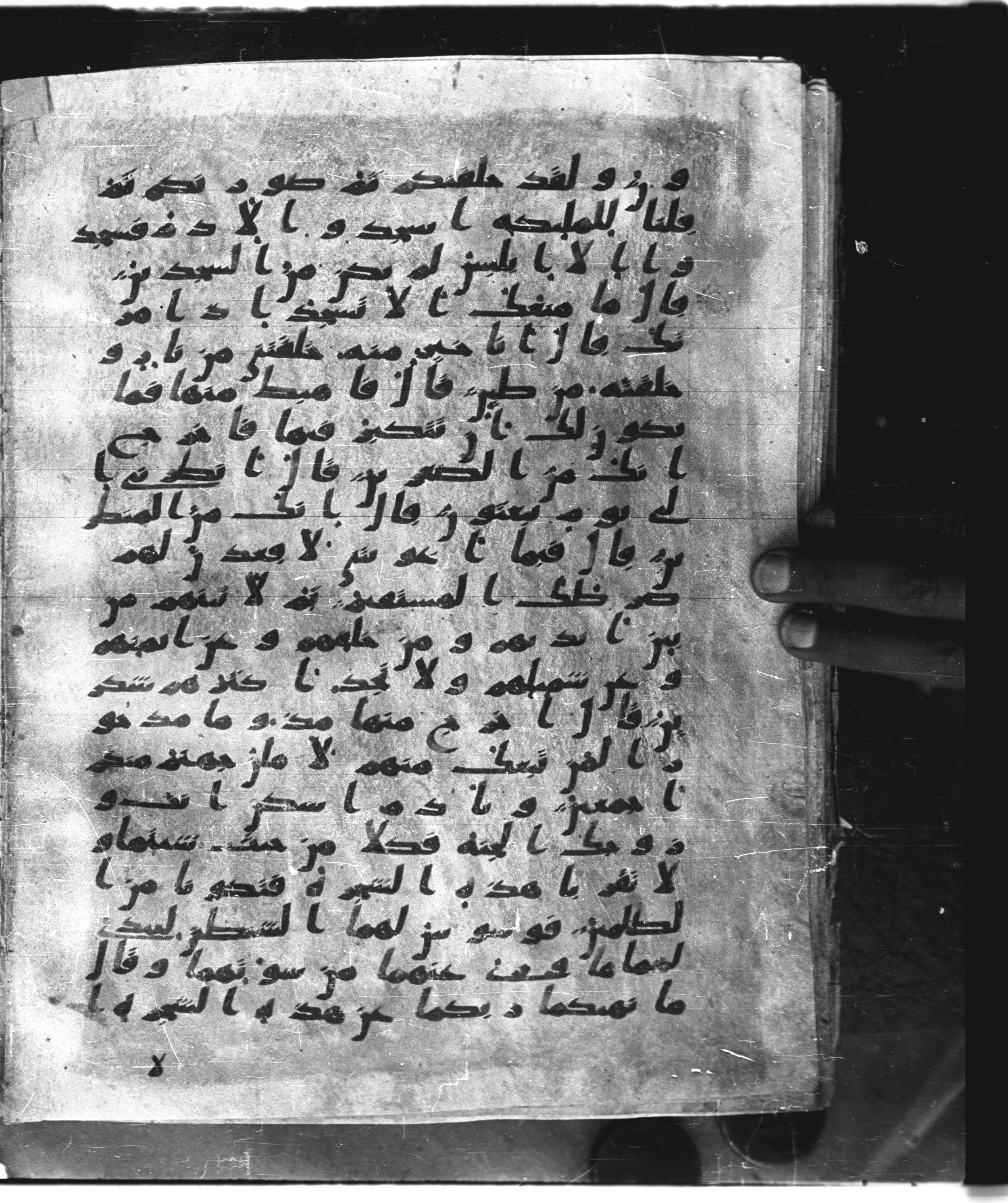 Saray Medina 1a (Karatay 3), in Kūfī script, showing Surah 7:19 from 8th Century AD found in Medina, currently housed at Topkapı Palace Museum, Istanbul