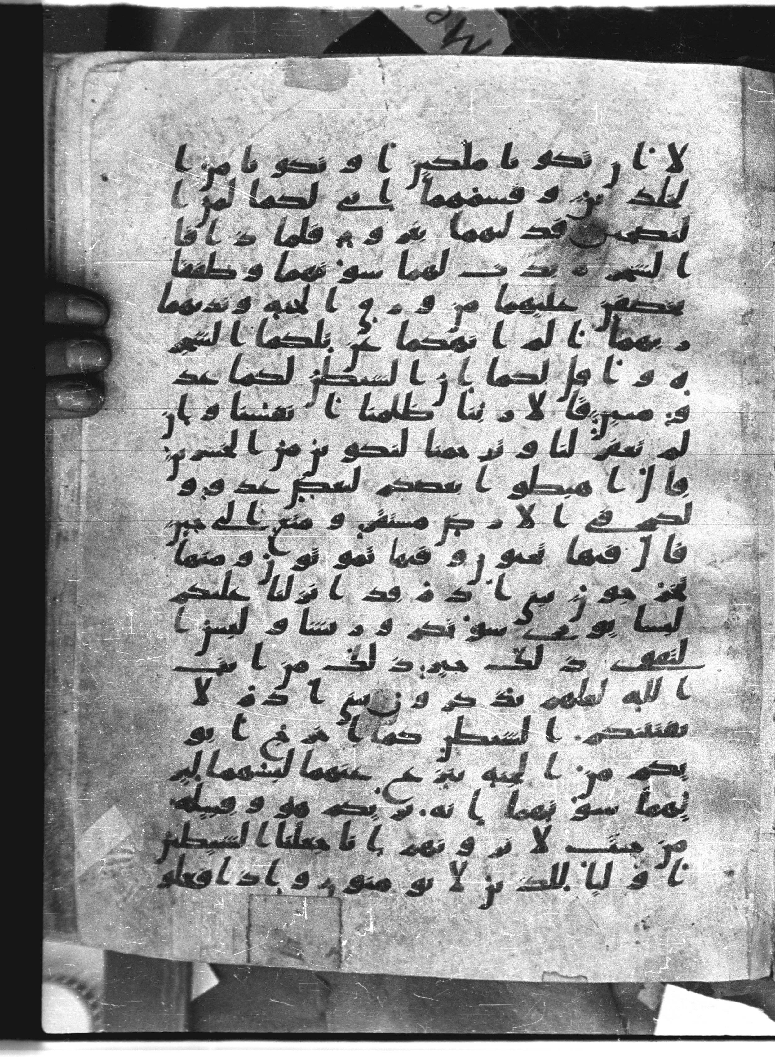 Saray Medina 1a (Karatay 3), in Kūfī script, showing Surah 7:22 from 8th Century AD found in Medina, currently housed at Topkapı Palace Museum, Istanbul