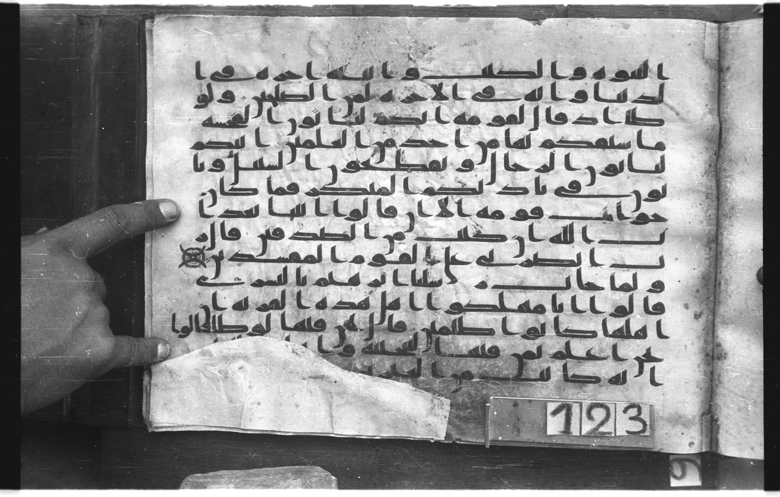 Topkapı Palace Museum, "Saray Medina 1b" (M. 3), in Kufic (Type C.III) script, showing Surah 29:32 from 8th to 10th Century AD found in Medina, Saudi Arabia, currently housed at Topkapı Palace Museum, Istanbul, Turkey