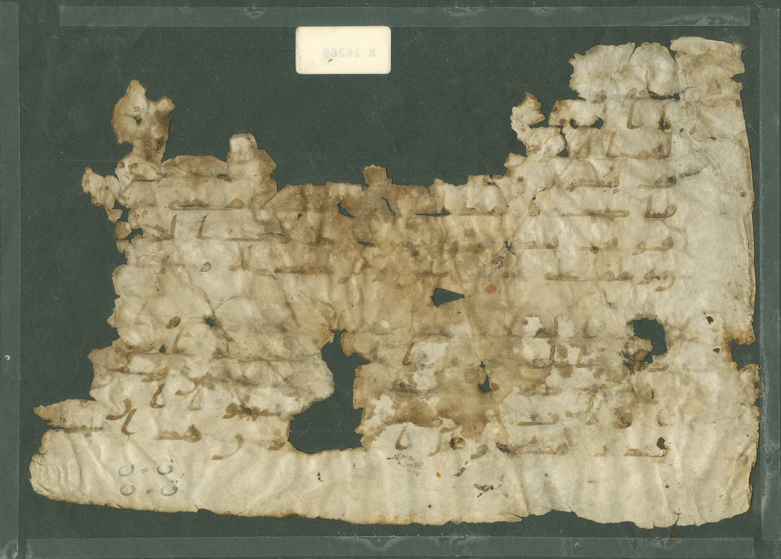 E 16269 D (Scan 1), in Ḥiǧāzī I script, showing Surah 37:175 from Mid to Late 7th Century AD found in Fustat (Old Cairo), Egypt, currently housed at Pennsylvania University Museum, Philadelphia, Pennsylvania