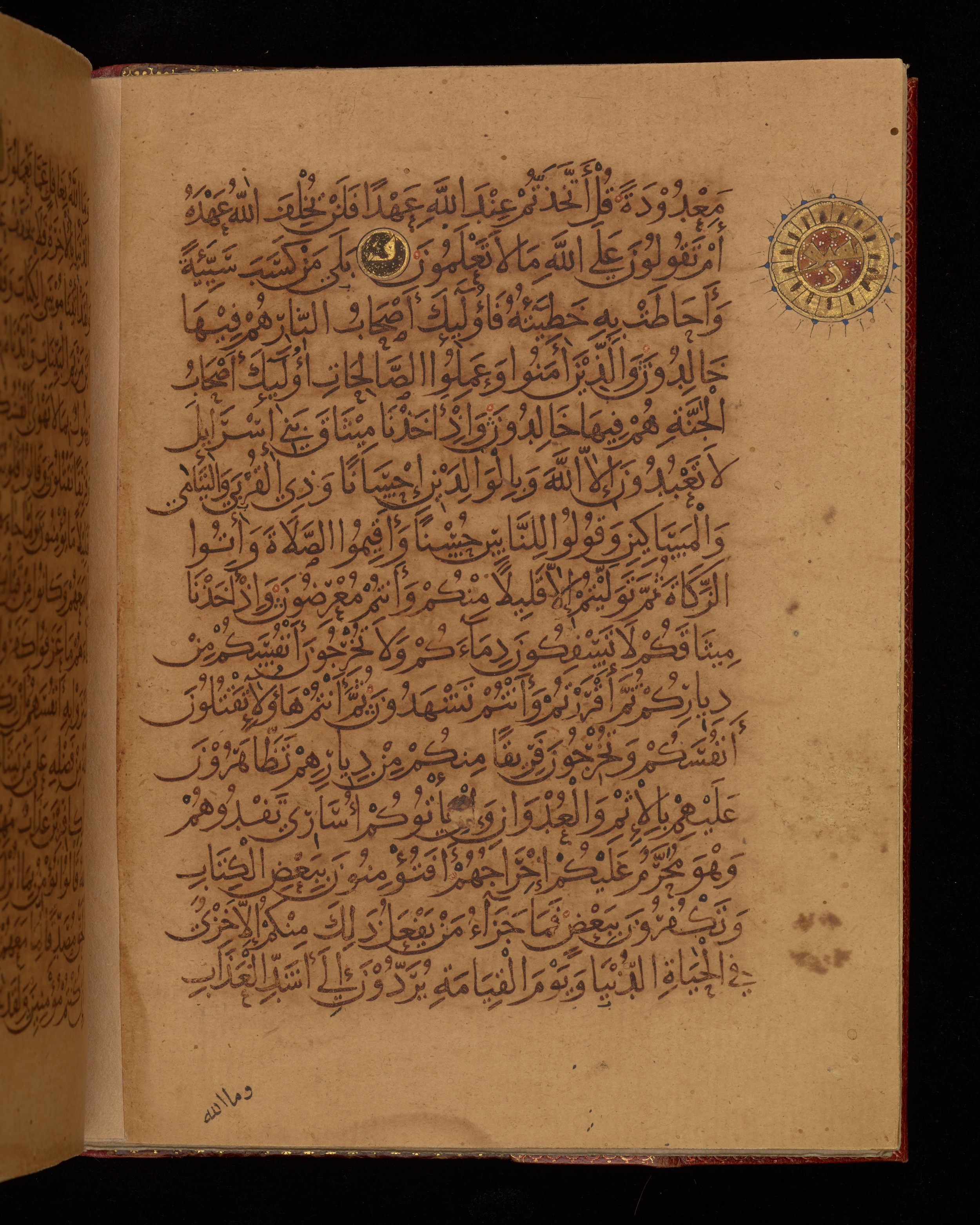 Dublin, Chester Beatty Library, Is 1431, in Nasḫī script, showing Surah 2:83 from Early 11th Century AD found in Baghdad, currently housed at Chester Beatty Library, Dublin, Ireland