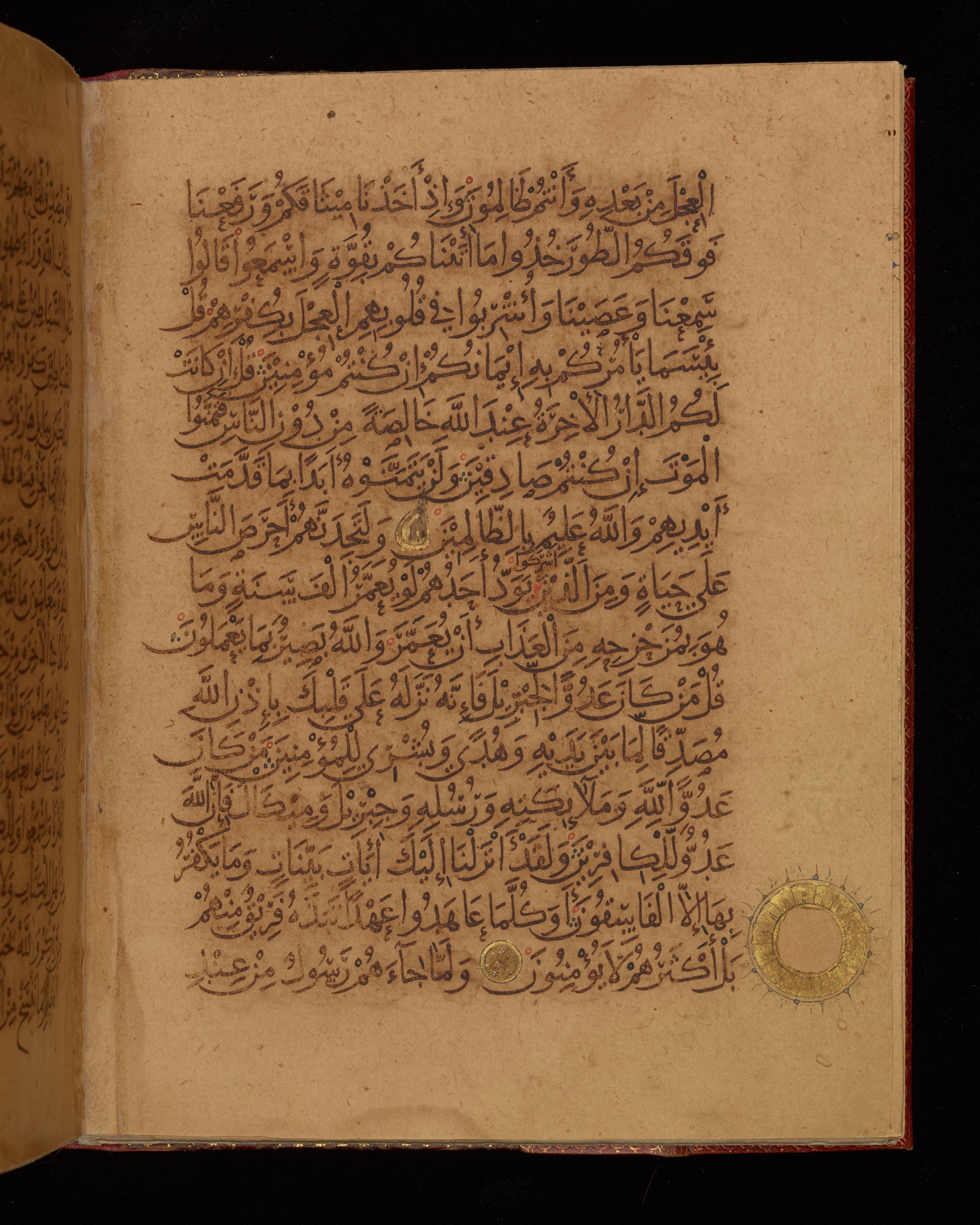 Dublin, Chester Beatty Library, Is 1431, in Nasḫī script, showing Surah 2:96 from Early 11th Century AD found in Baghdad, currently housed at Chester Beatty Library, Dublin, Ireland