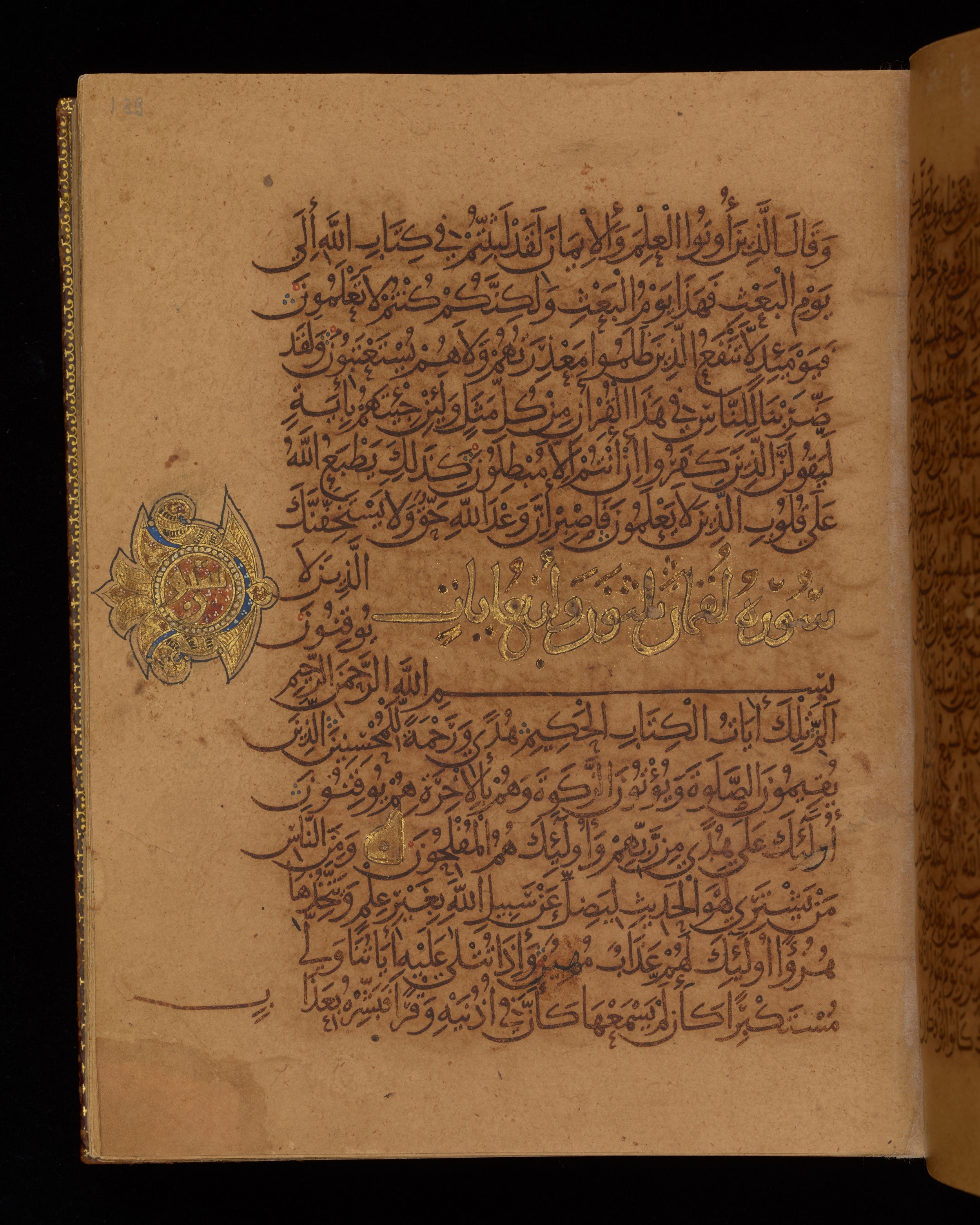 Dublin, Chester Beatty Library, Is 1431, in Nasḫī script, showing Surah 31:2 from Early 11th Century AD found in Baghdad, currently housed at Chester Beatty Library, Dublin, Ireland
