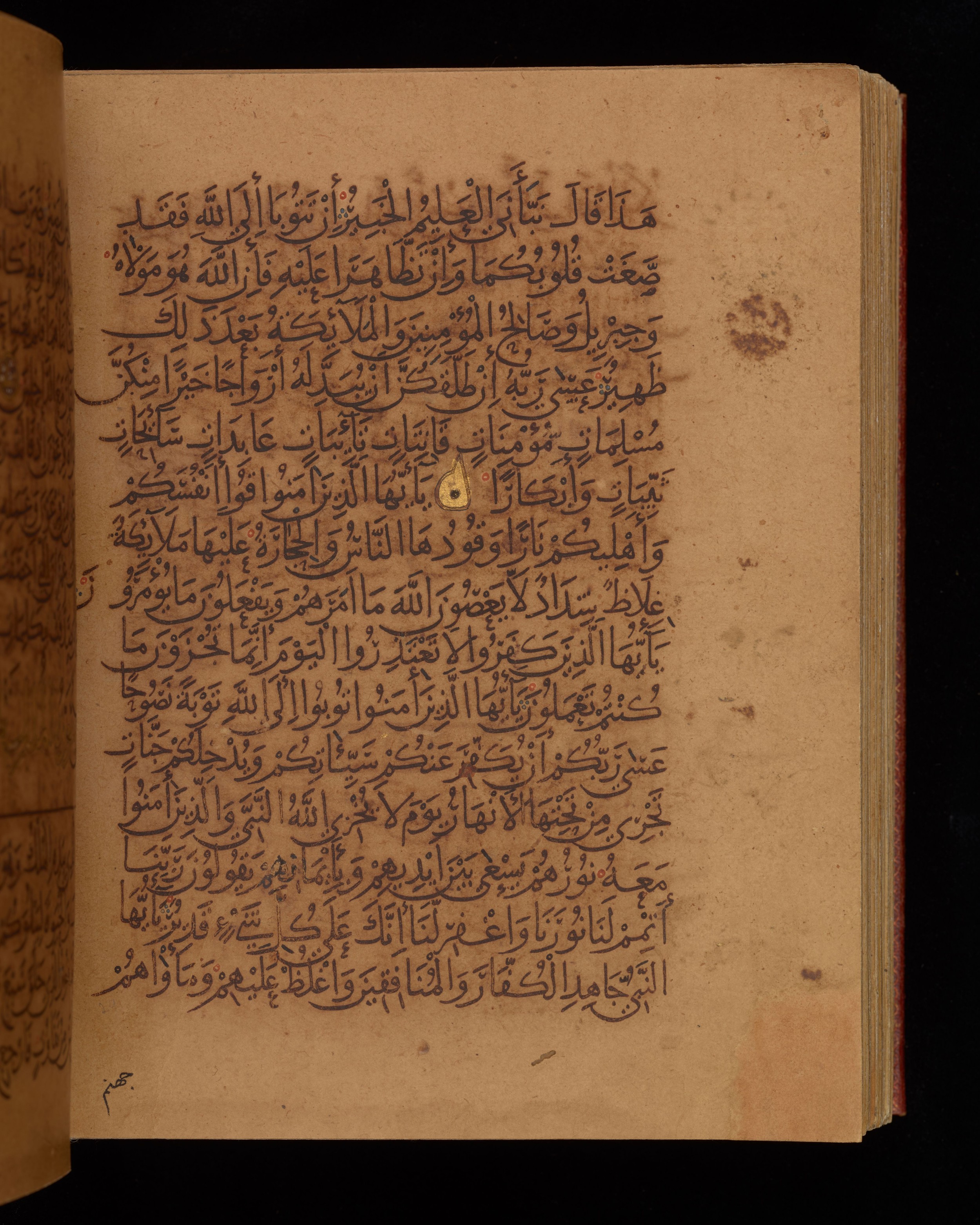 Dublin, Chester Beatty Library, Is 1431, in Nasḫī script, showing Surah 66:7 from Early 11th Century AD found in Baghdad, currently housed at Chester Beatty Library, Dublin, Ireland