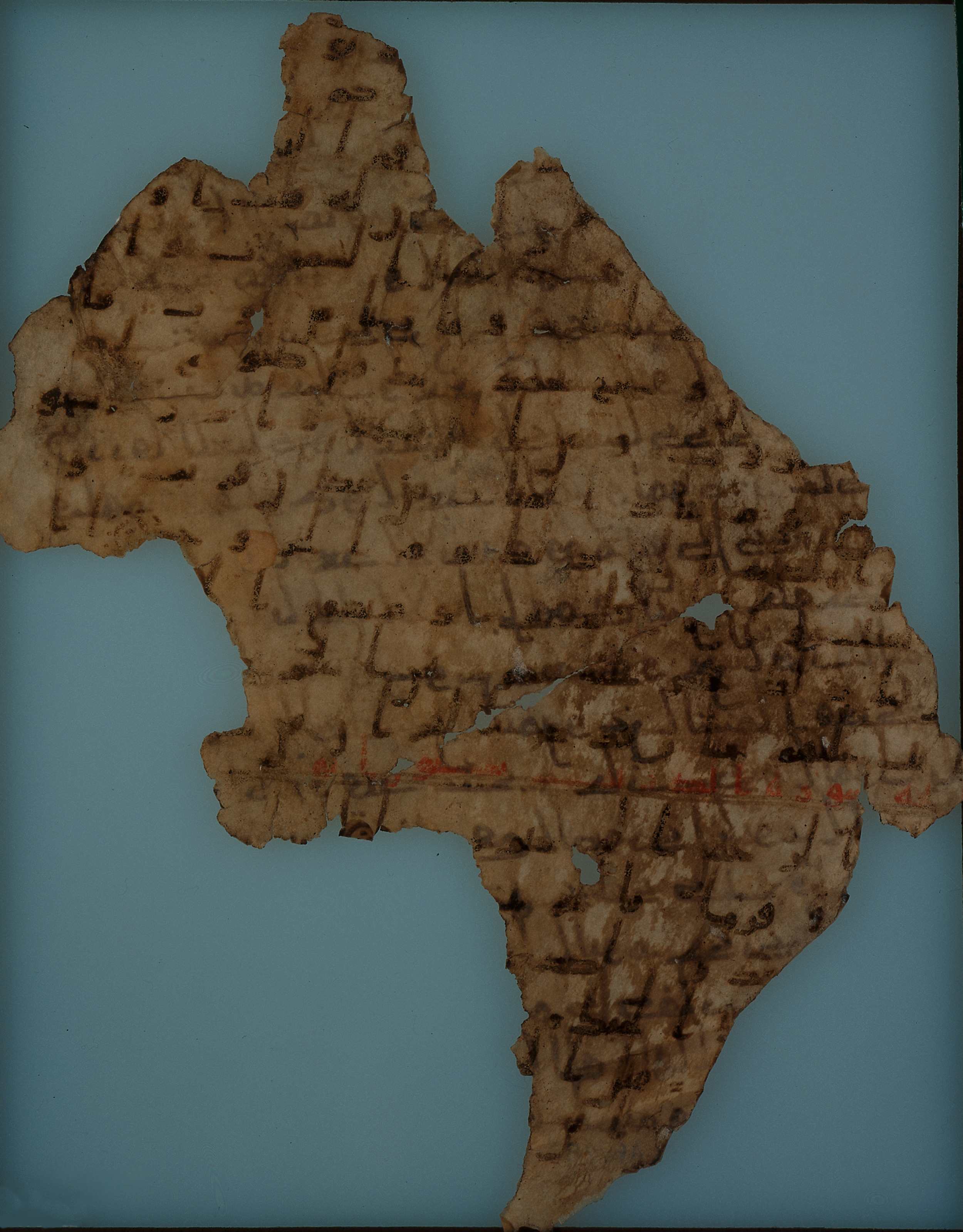 Chicago, Institute for the Study of Ancient Cultures, A 6978, in ḥiǧāzī script, showing Surah 50:39 from Mid 7th to Mid 8th Century AD found in Egypt, currently housed at Institute for the Study of Ancient Cultures, Chicago