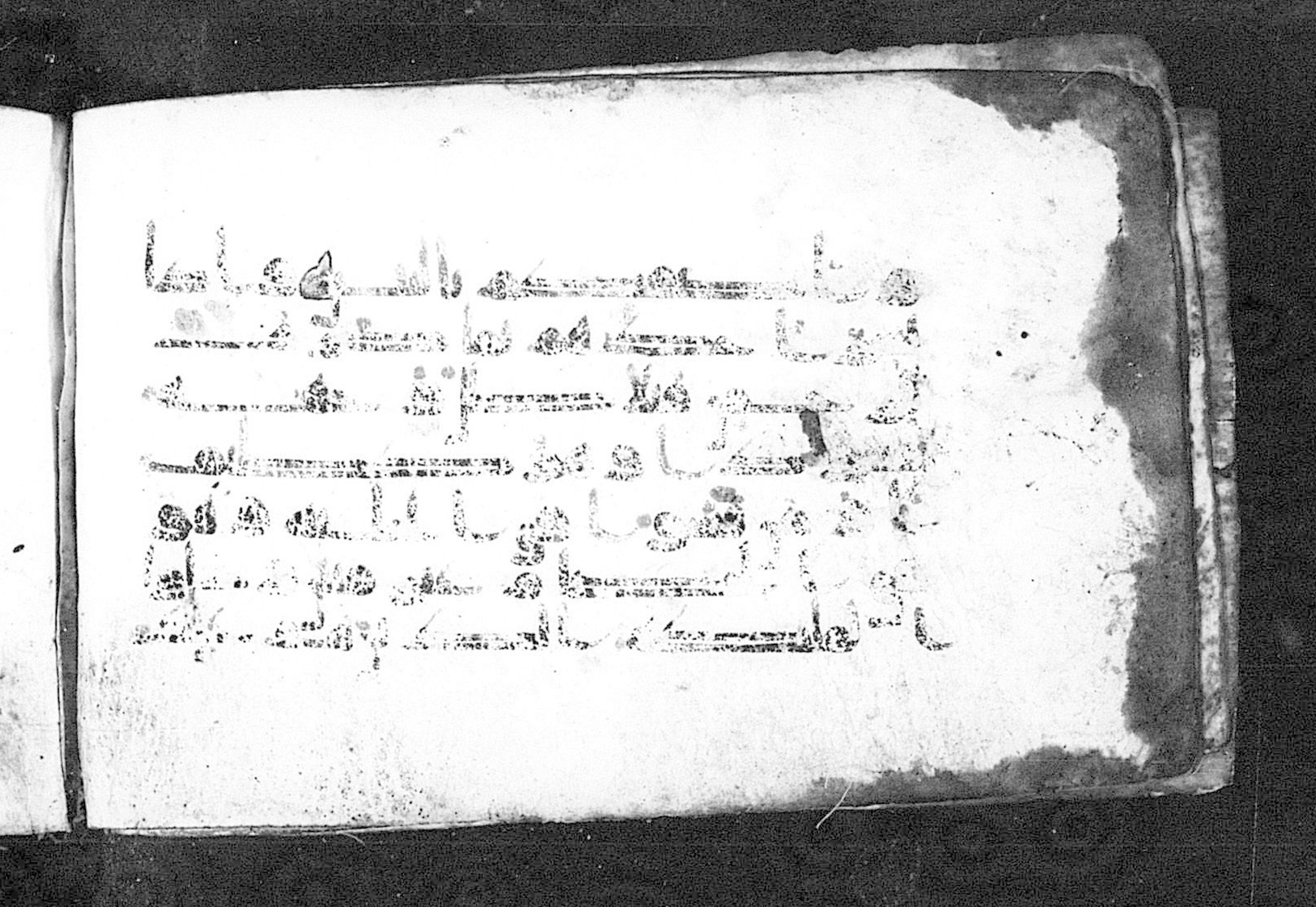 Cairo, Khedivial Library, Moritz 1905, table 31-36 (Scan 2), in Kūfī script, showing Surah 43:16 from 8th to 9th Century AD found in Unknown, currently housed at Unknown (formerly Khedivial Library, Cairo)