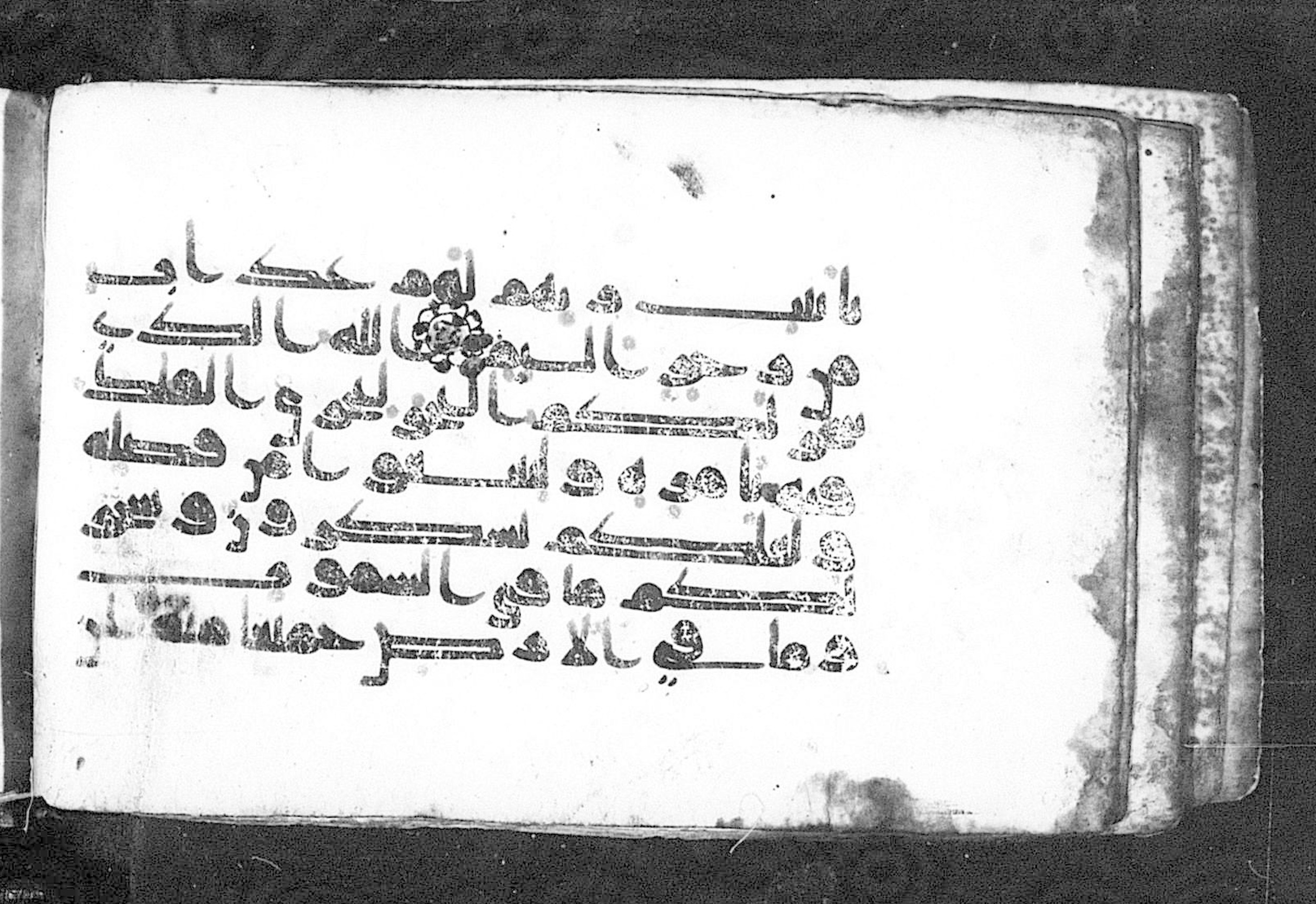 Cairo, Khedivial Library, Moritz 1905, table 31-36 (Scan 2), in Kūfī script, showing Surah 45:13 from 8th to 9th Century AD found in Unknown, currently housed at Unknown (formerly Khedivial Library, Cairo)