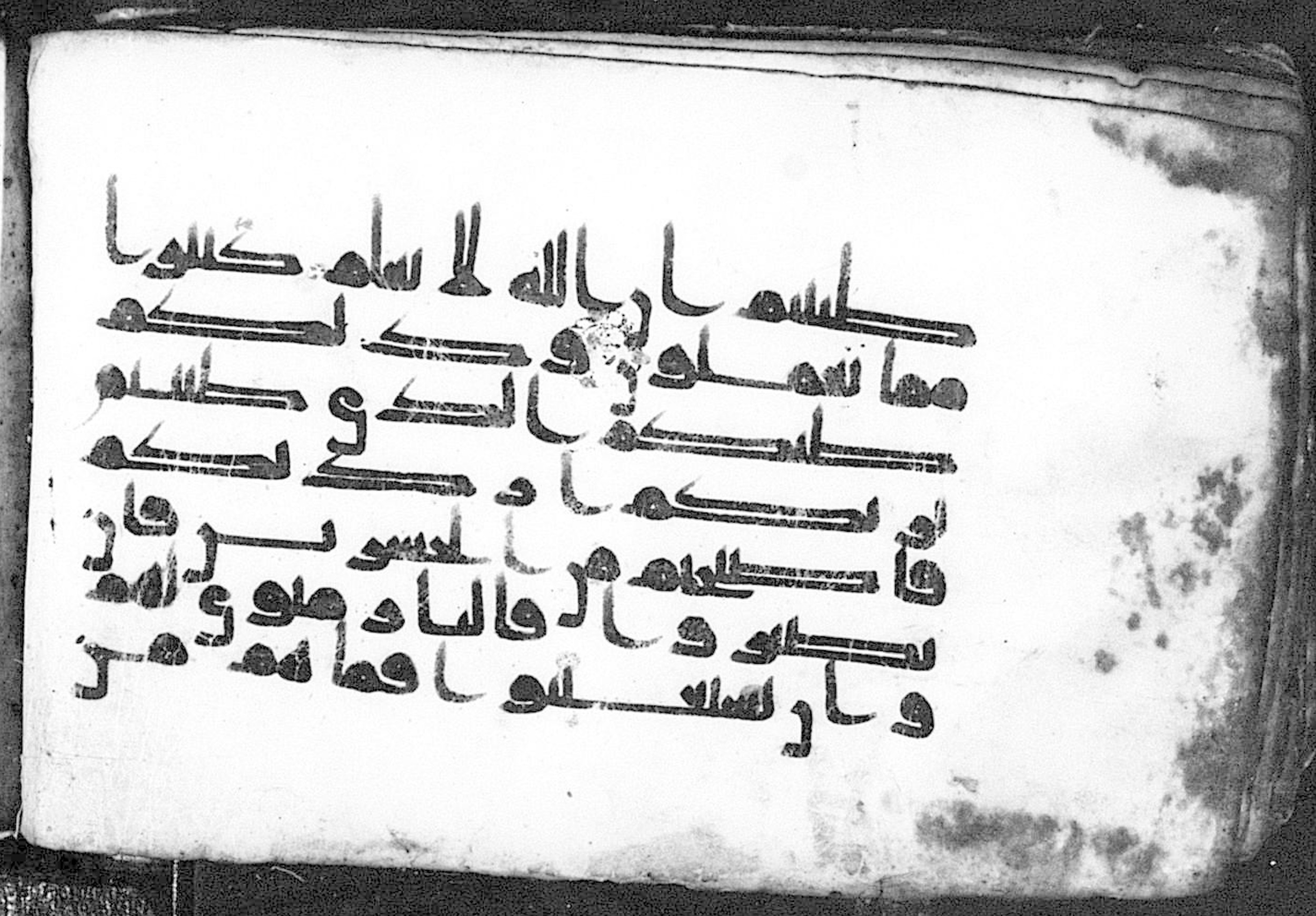 Cairo, Khedivial Library, Moritz 1905, table 31-36 (Scan 2), in Kūfī script, showing Surah 41:24 from 8th to 9th Century AD found in Unknown, currently housed at Unknown (formerly Khedivial Library, Cairo)