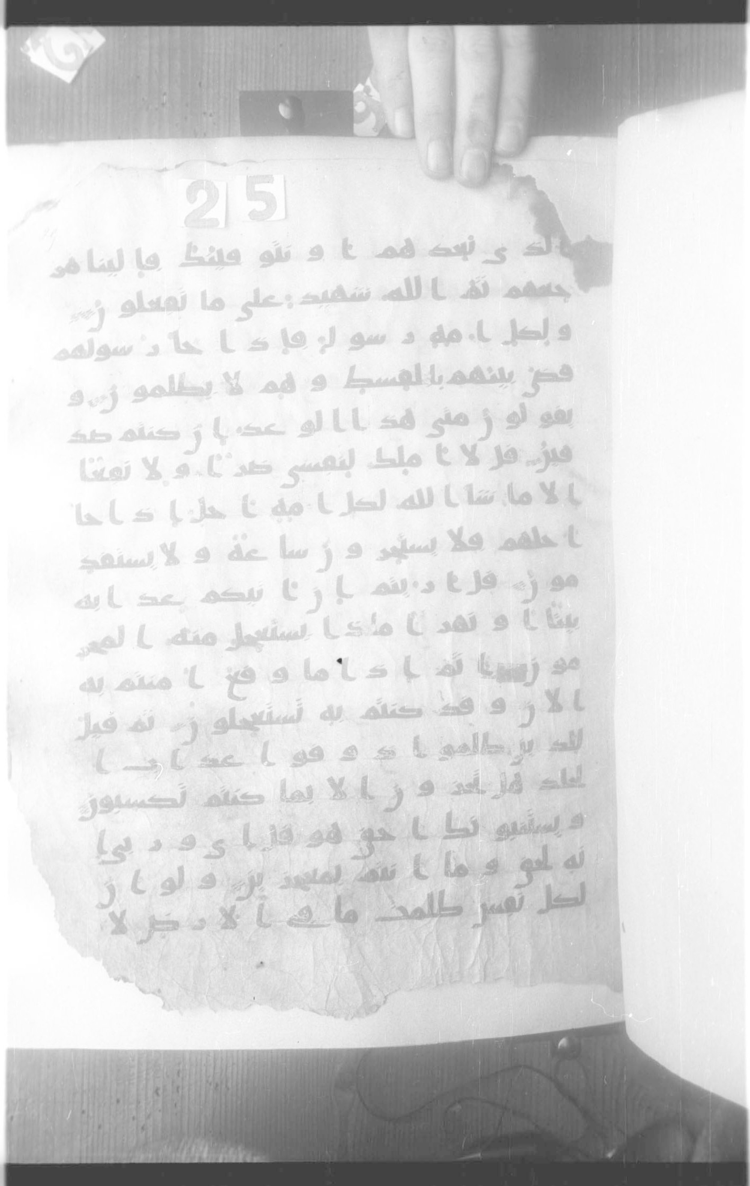 Moritz 1905, Tables 39-40 (Scan 2), in Kūfī A.I script, showing Surah 10:49 from 8th Century AD found in Bahnasa (Oxyrynchos), Egypt, currently housed at Egyptian National Library and Archives, Cairo