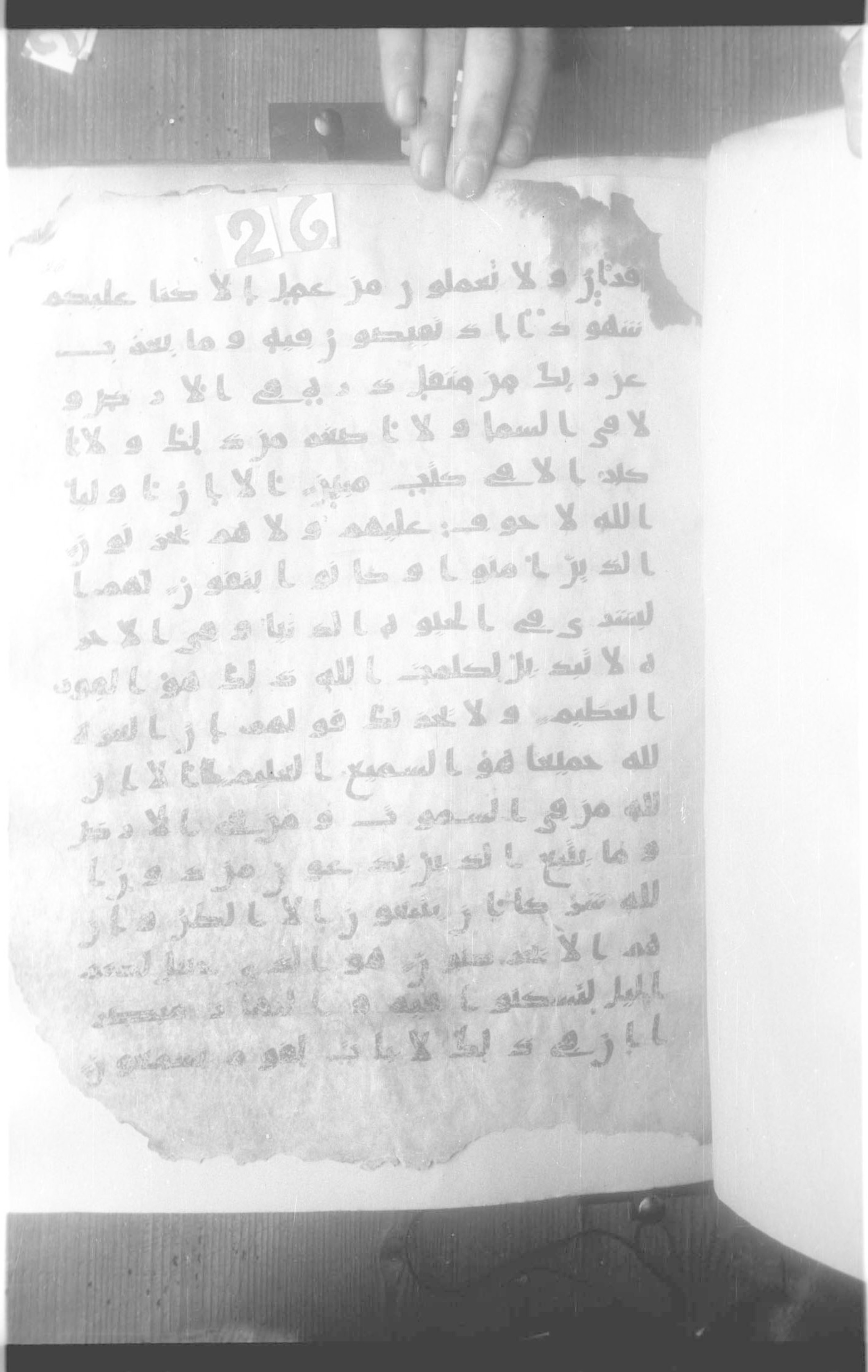Moritz 1905, Tables 39-40 (Scan 2), in Kūfī A.I script, showing Surah 10:63 from 8th Century AD found in Bahnasa (Oxyrynchos), Egypt, currently housed at Egyptian National Library and Archives, Cairo