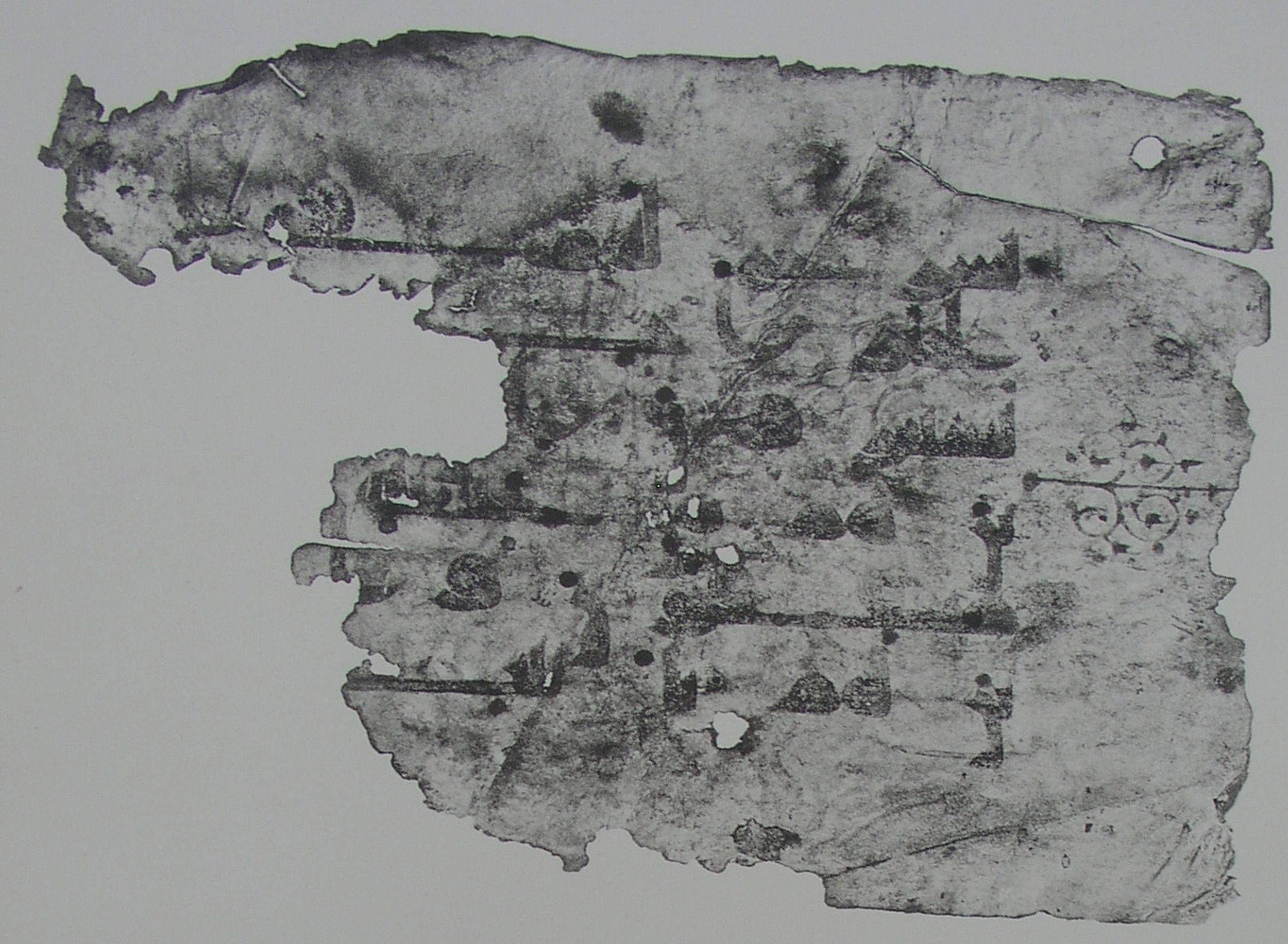 Moritz 1905, table 41 (above) (Scan 1), in Kūfī D script, showing Surah 23:56 from Mid 8th to Late 9th Century AD found in Egypt, currently housed at Egyptian National Library and Archives, Cairo (Current whereabouts unknown)