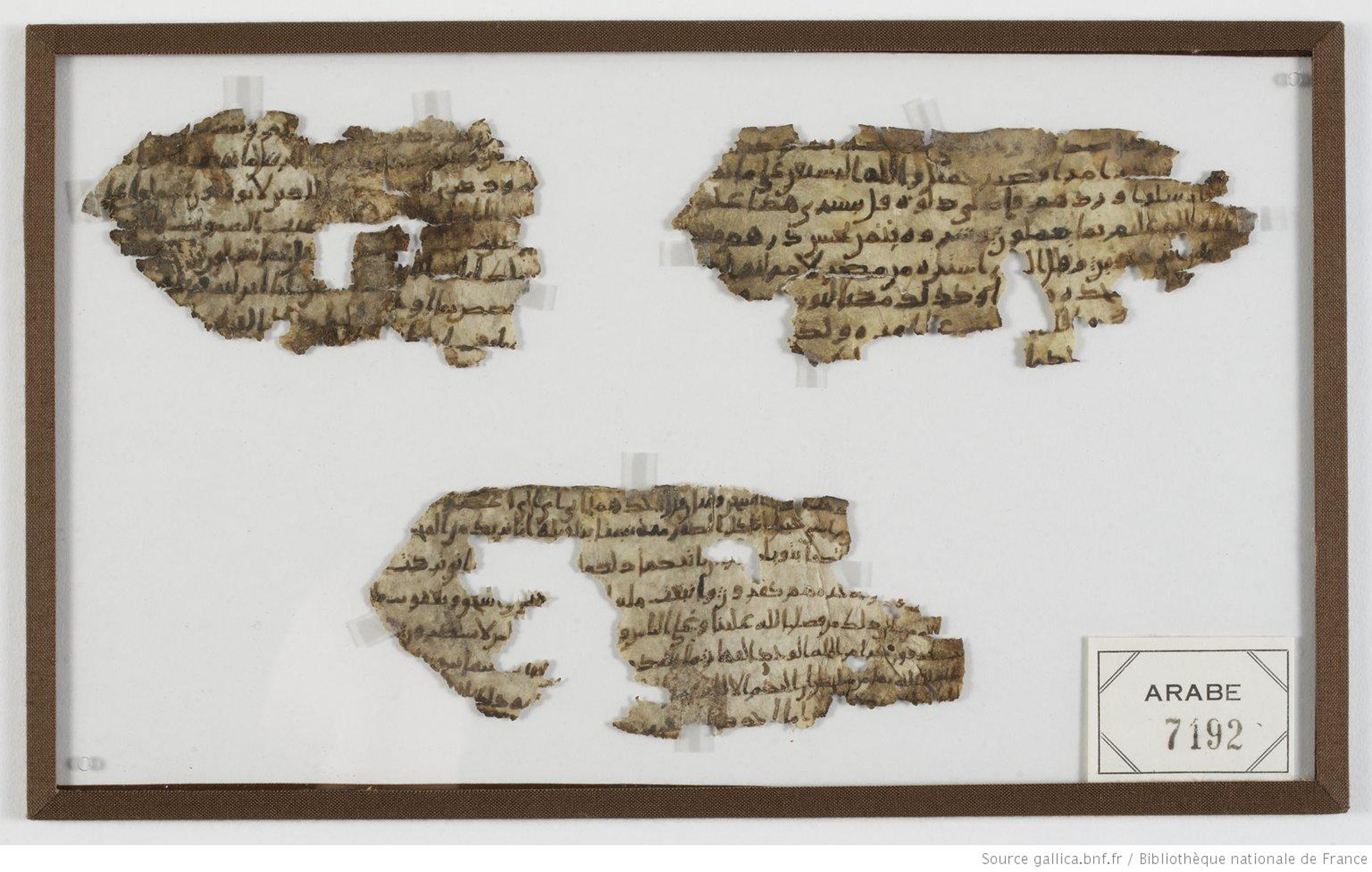 BNF Arabe 7192, in Ḥiǧāzī I script, showing Surah 12:21 from Before 750 AD found in Elephantine Island, Aswan, Egypt, currently housed at Bibliothèque nationale de France, Paris