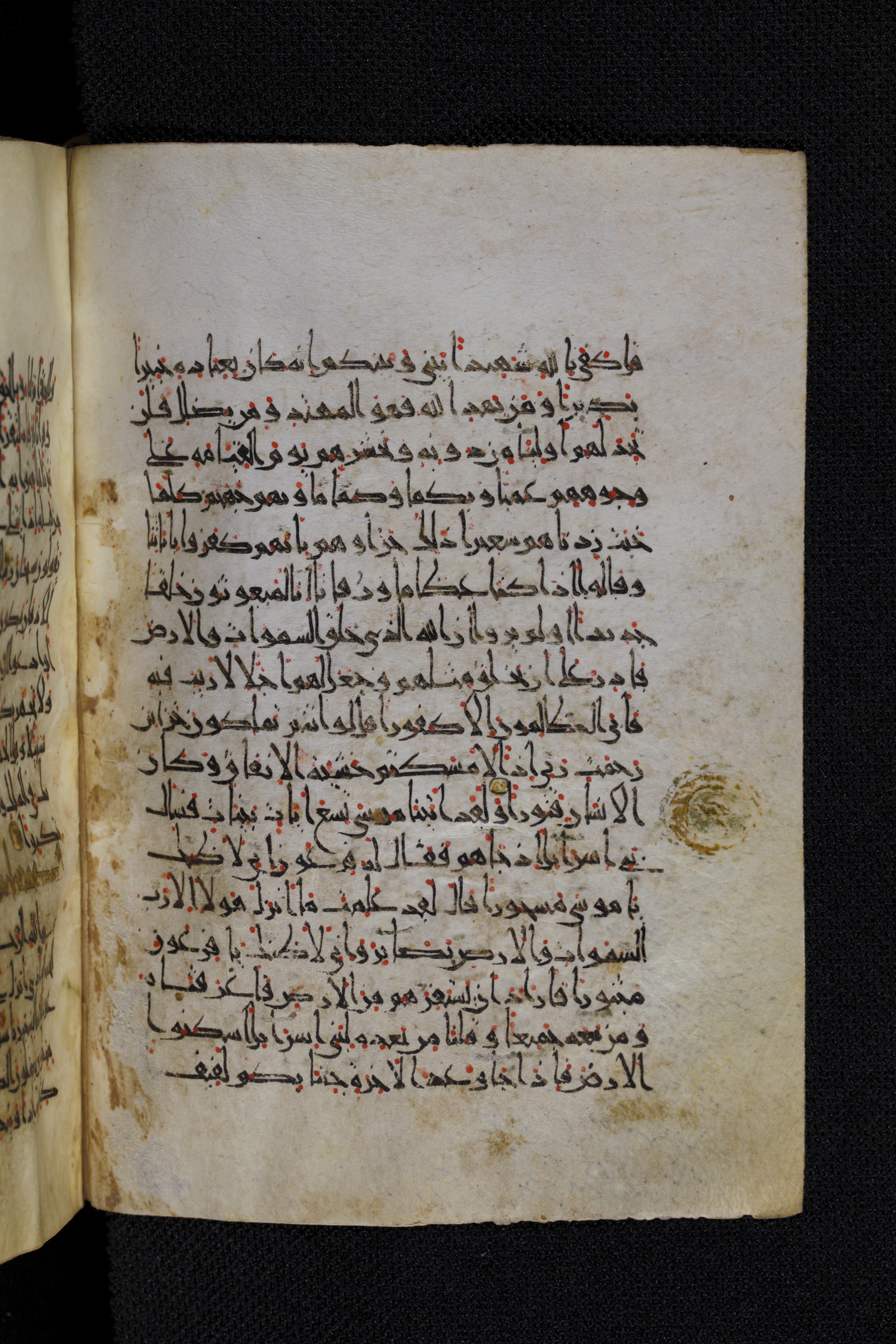 Diez A oct 172, in Transitional Maghrebi script, showing Surah 17:97 from Late 9th to Mid 11th Century AD found in Unknown, currently housed at Staatsbibliothek zu Berlin, Berlin, Germany
