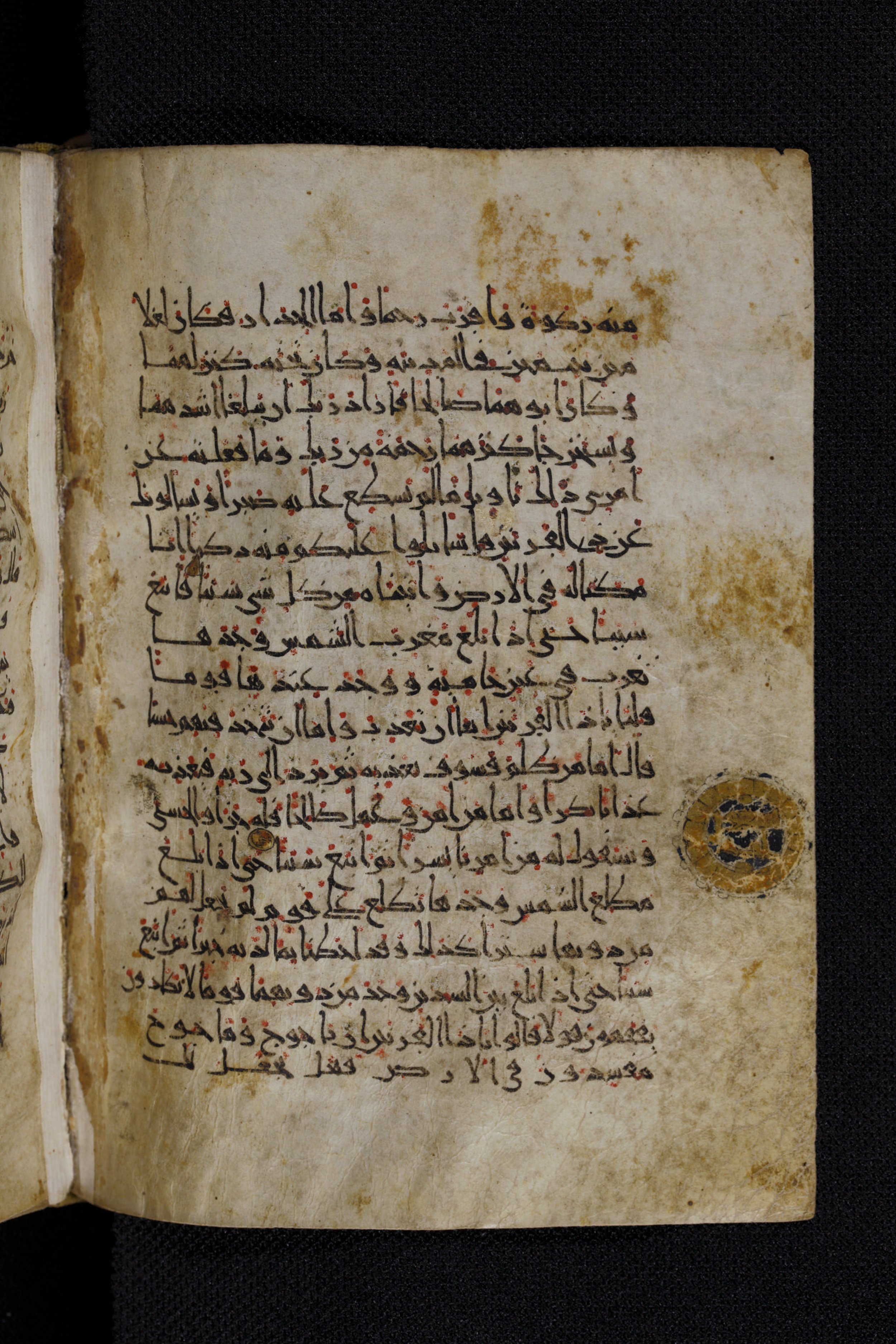 Diez A oct 172, in Transitional Maghrebi script, showing Surah 18:83 from Late 9th to Mid 11th Century AD found in Unknown, currently housed at Staatsbibliothek zu Berlin, Berlin, Germany