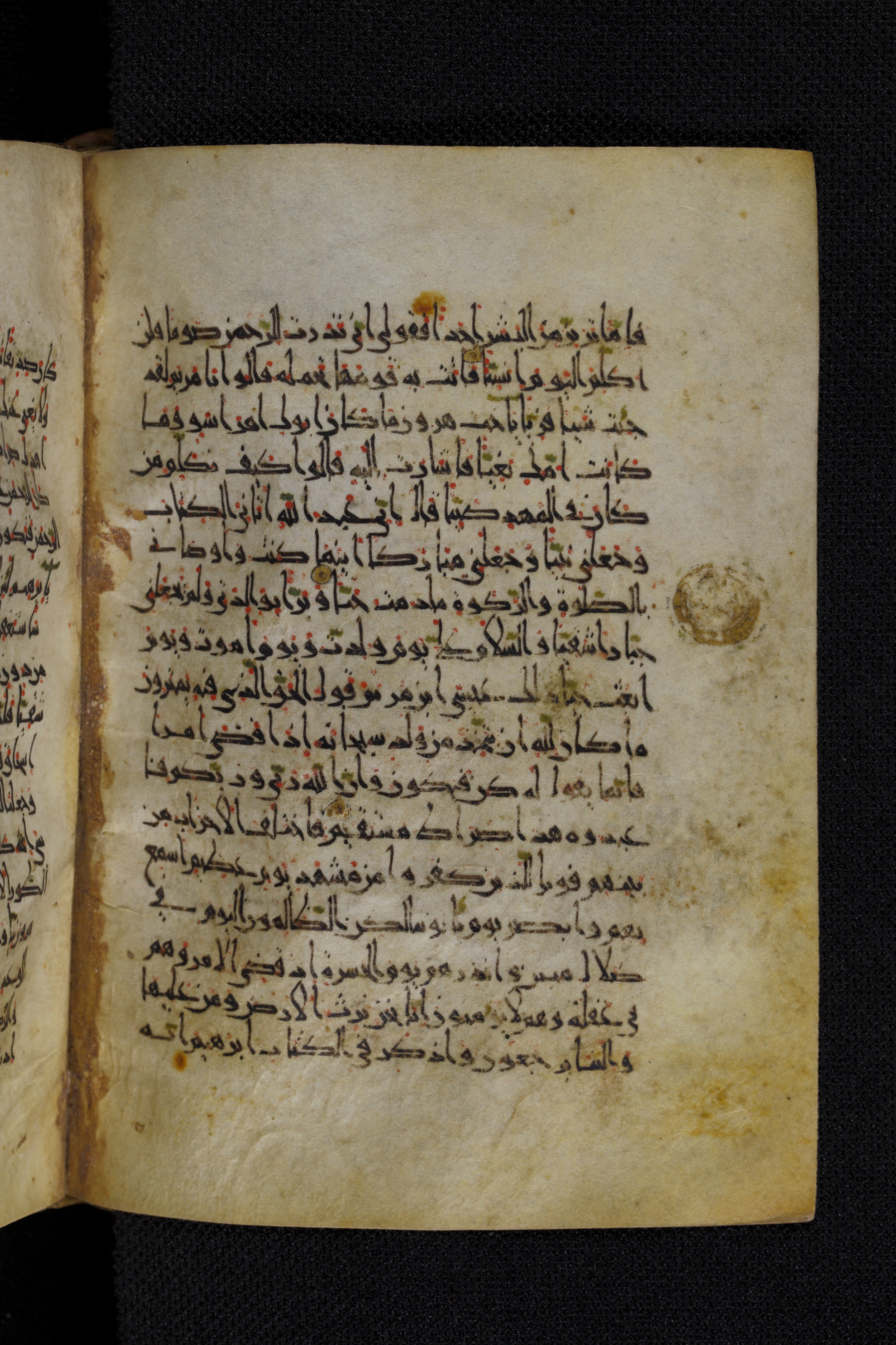 Diez A oct 172, in Transitional Maghrebi script, showing Surah 19:39 from Late 9th to Mid 11th Century AD found in Unknown, currently housed at Staatsbibliothek zu Berlin, Berlin, Germany