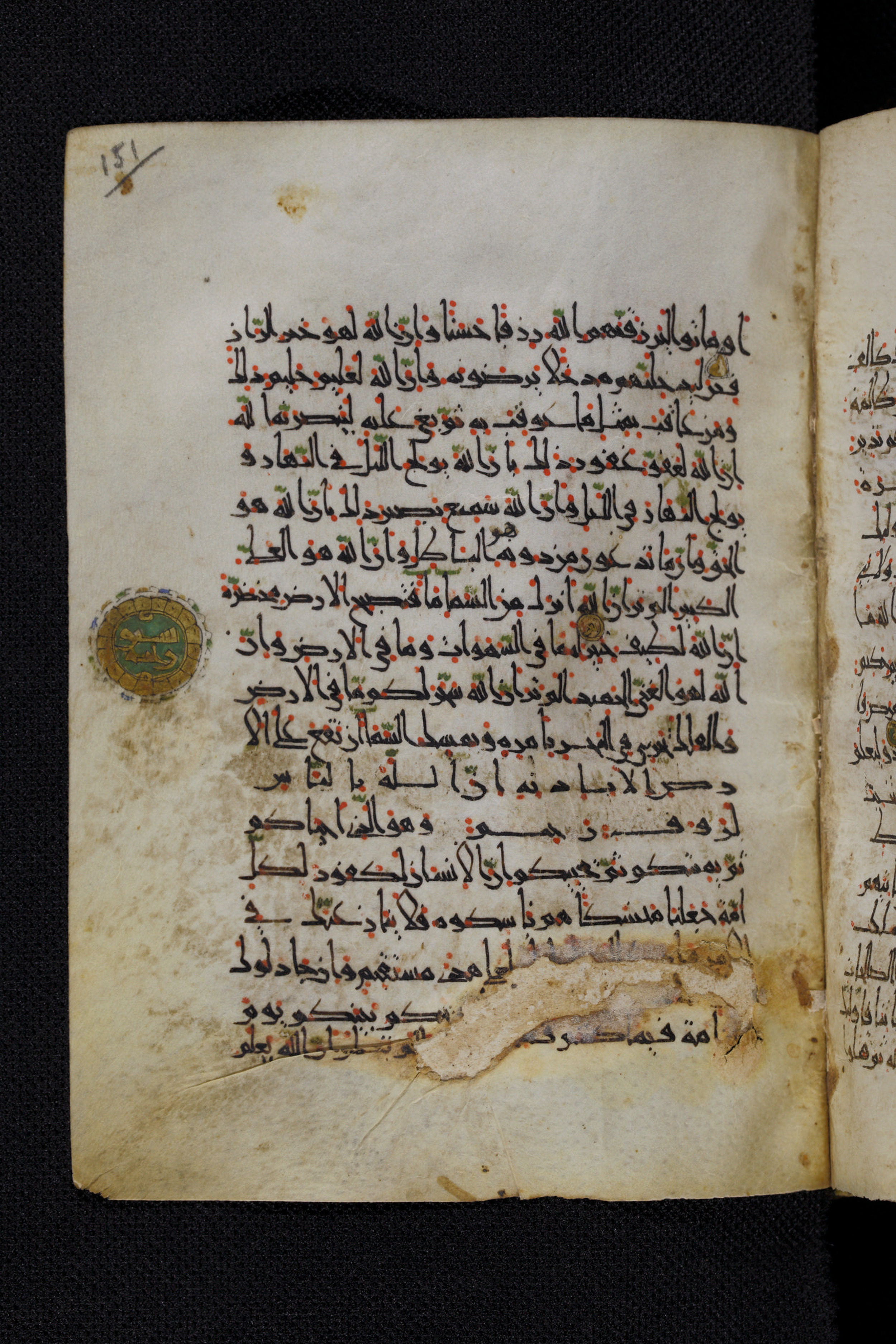 Diez A oct 172, in Transitional Maghrebi script, showing Surah 22:69 from Late 9th to Mid 11th Century AD found in Unknown, currently housed at Staatsbibliothek zu Berlin, Berlin, Germany