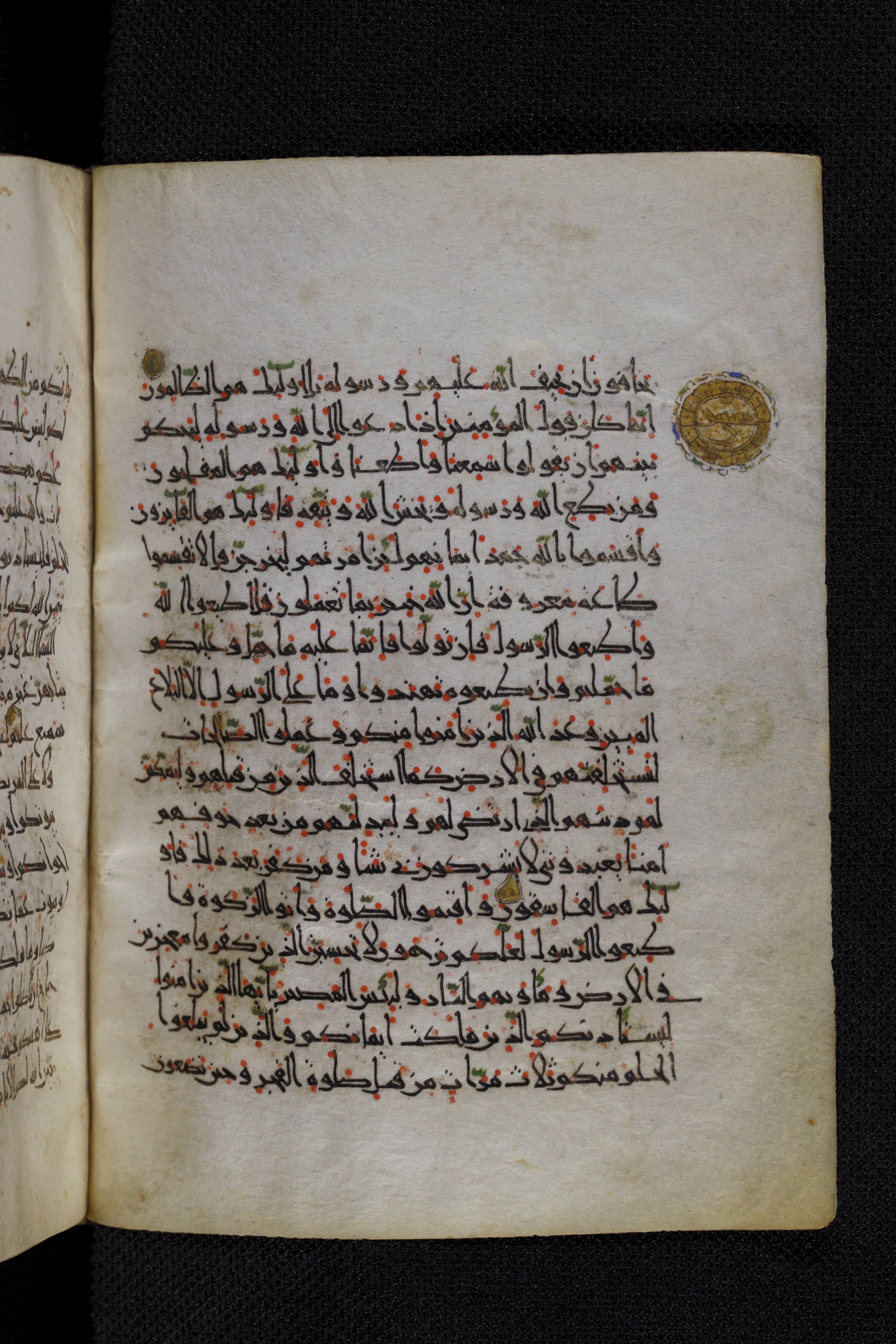 Diez A oct 172, in Transitional Maghrebi script, showing Surah 24:52 from Late 9th to Mid 11th Century AD found in Unknown, currently housed at Staatsbibliothek zu Berlin, Berlin, Germany