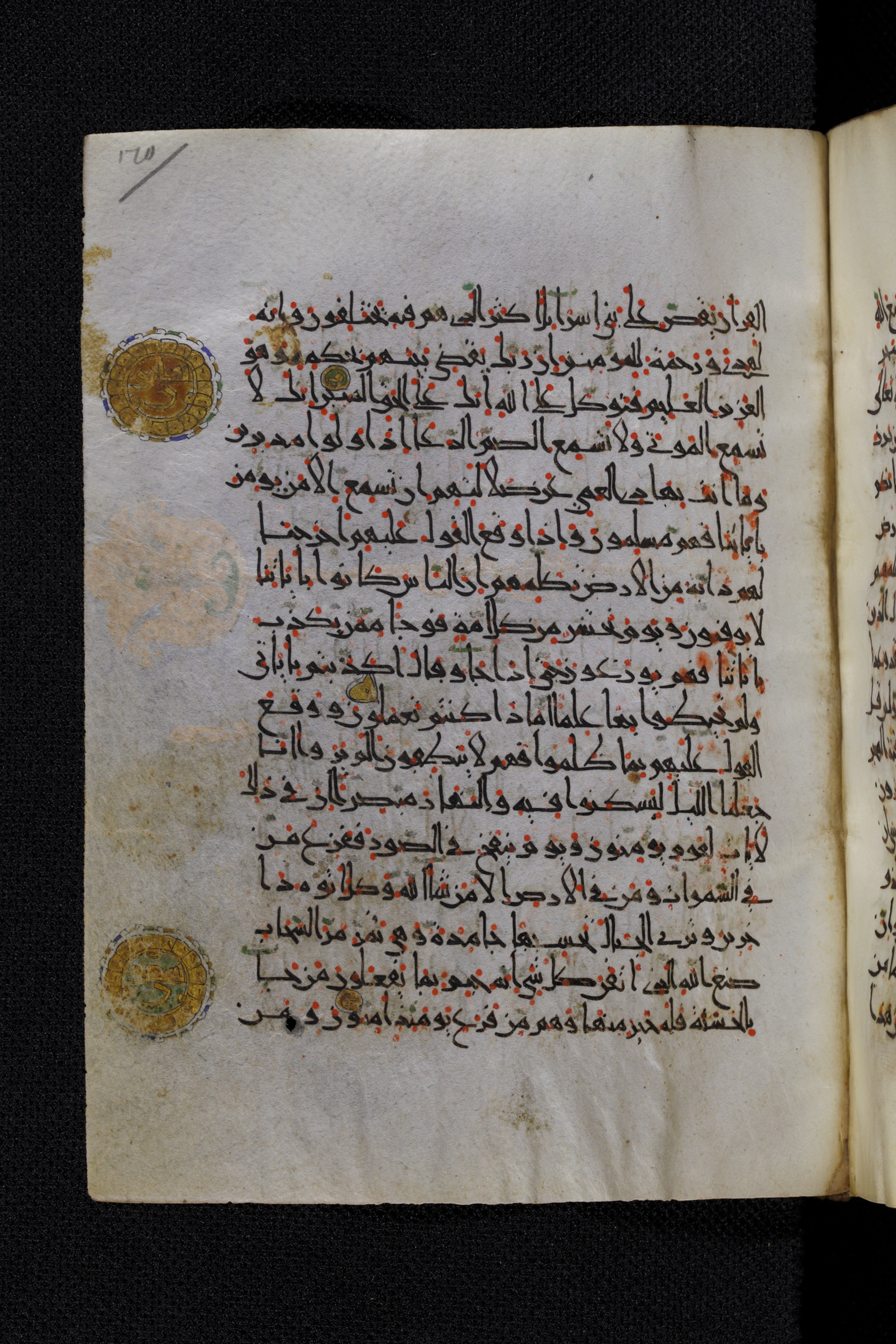 Diez A oct 172 (Scan 2), in Transitional Maghrebi script, showing Surah 27:76 from Late 9th to Mid 11th Century AD found in Unknown, currently housed at Staatsbibliothek zu Berlin, Berlin, Germany