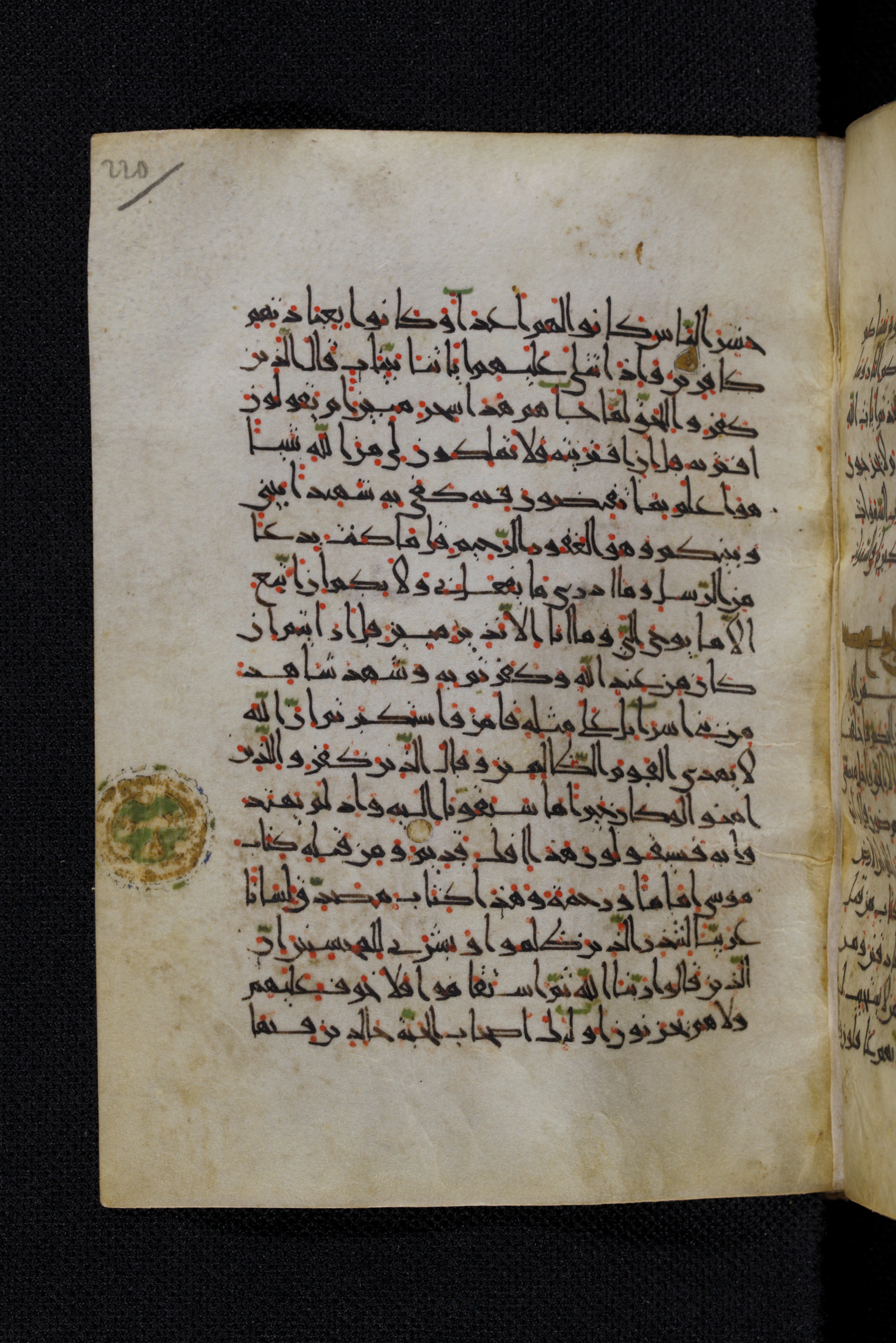 Diez A oct 172, in Transitional Maghrebi script, showing Surah 46:13 from Late 9th to Mid 11th Century AD found in Unknown, currently housed at Staatsbibliothek zu Berlin, Berlin, Germany