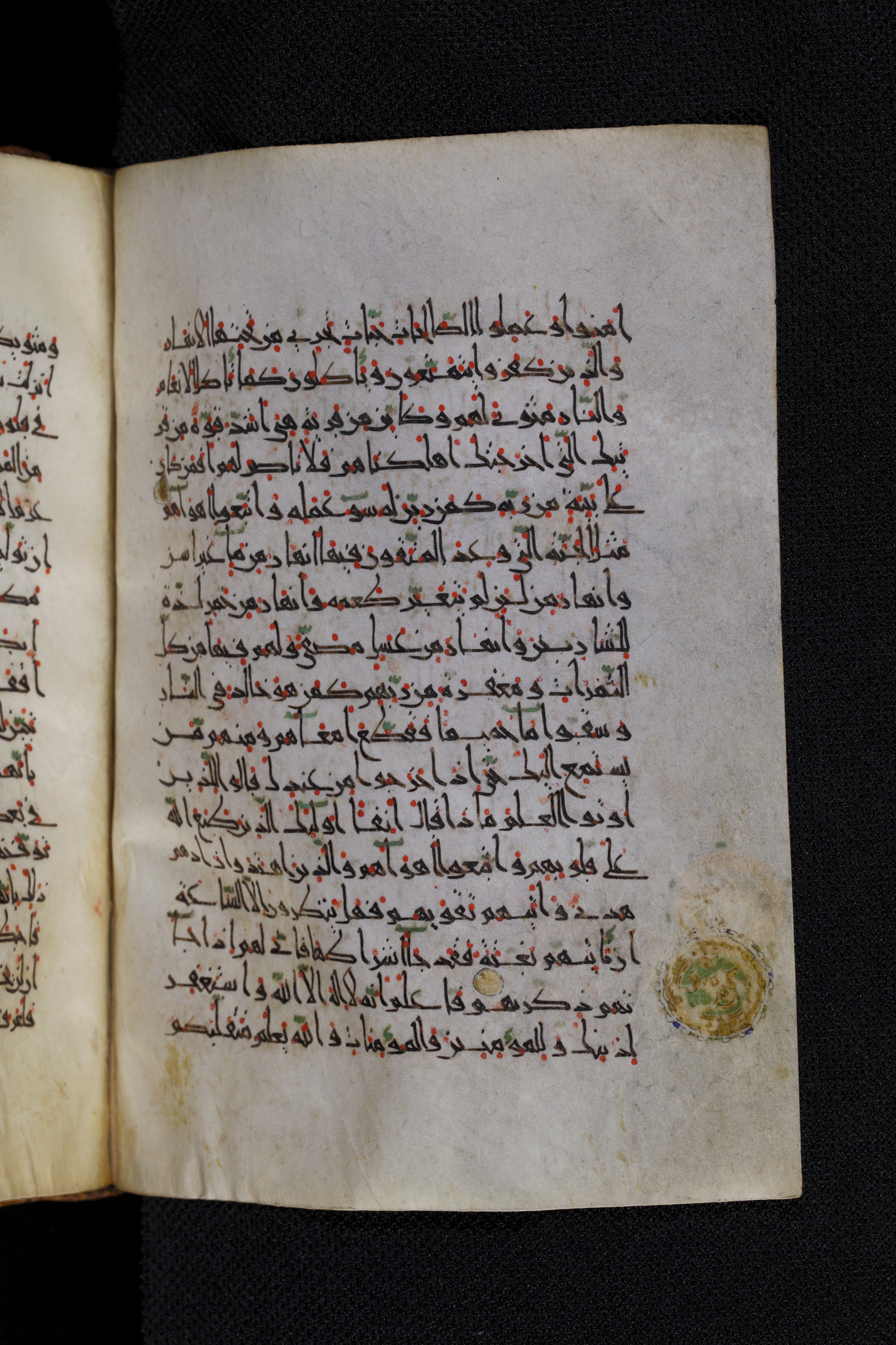Diez A oct 172, in Transitional Maghrebi script, showing Surah 47:13 from Late 9th to Mid 11th Century AD found in Unknown, currently housed at Staatsbibliothek zu Berlin, Berlin, Germany