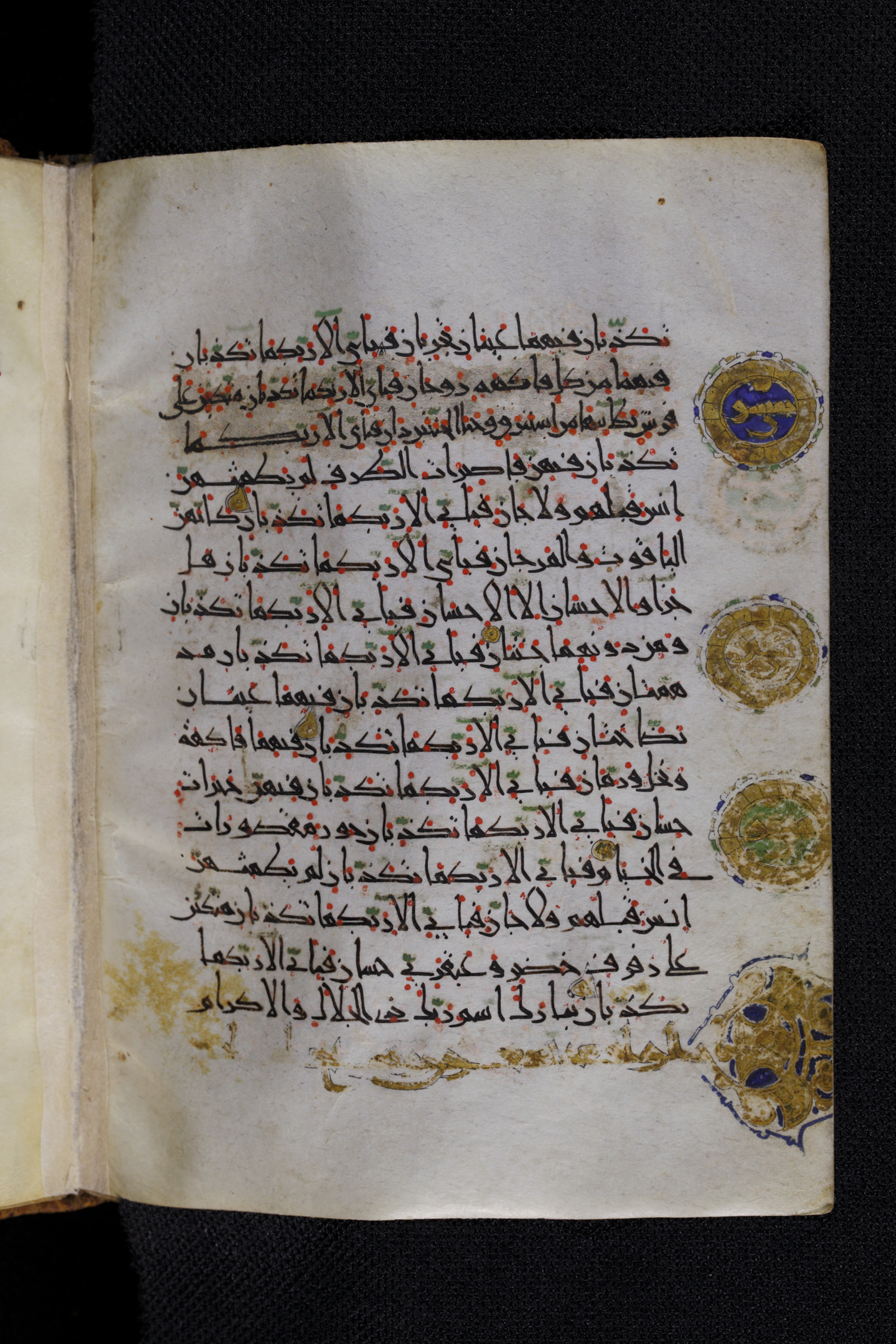 Diez A oct 172 (Scan 2), in Transitional Maghrebi script, showing Surah 55:49 from Late 9th to Mid 11th Century AD found in Unknown, currently housed at Staatsbibliothek zu Berlin, Berlin, Germany