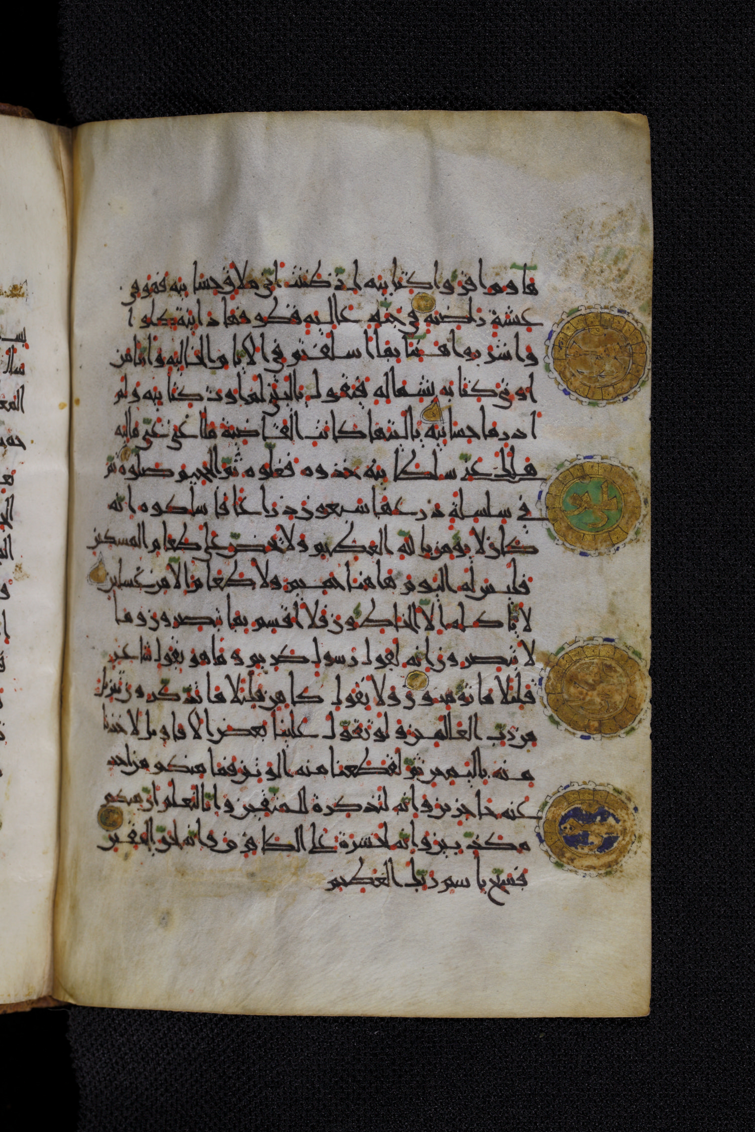 Diez A oct 172, in Transitional Maghrebi script, showing Surah 69:21 from Late 9th to Mid 11th Century AD found in Unknown, currently housed at Staatsbibliothek zu Berlin, Berlin, Germany