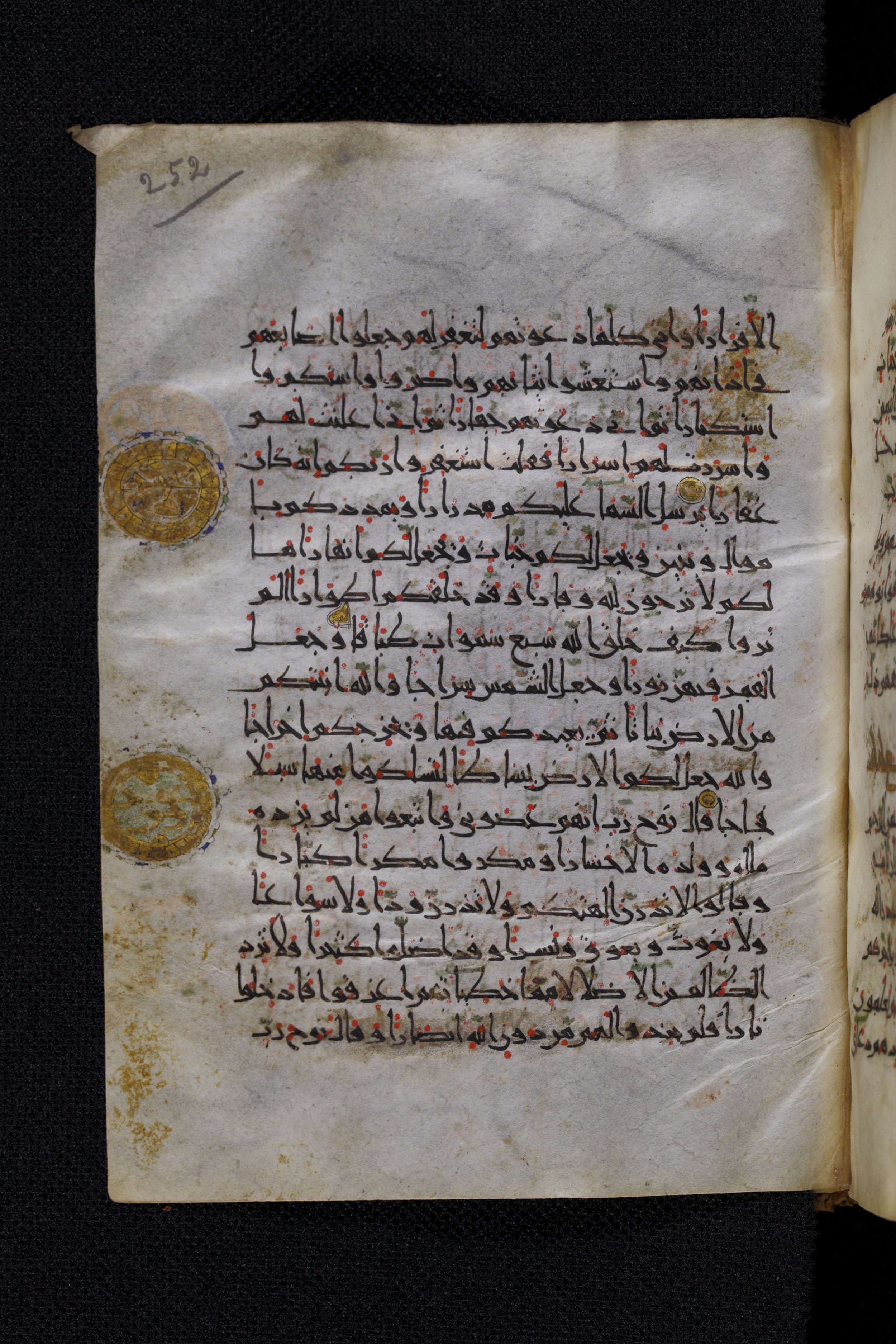 Diez A oct 172, in Transitional Maghrebi script, showing Surah 71:13 from Late 9th to Mid 11th Century AD found in Unknown, currently housed at Staatsbibliothek zu Berlin, Berlin, Germany
