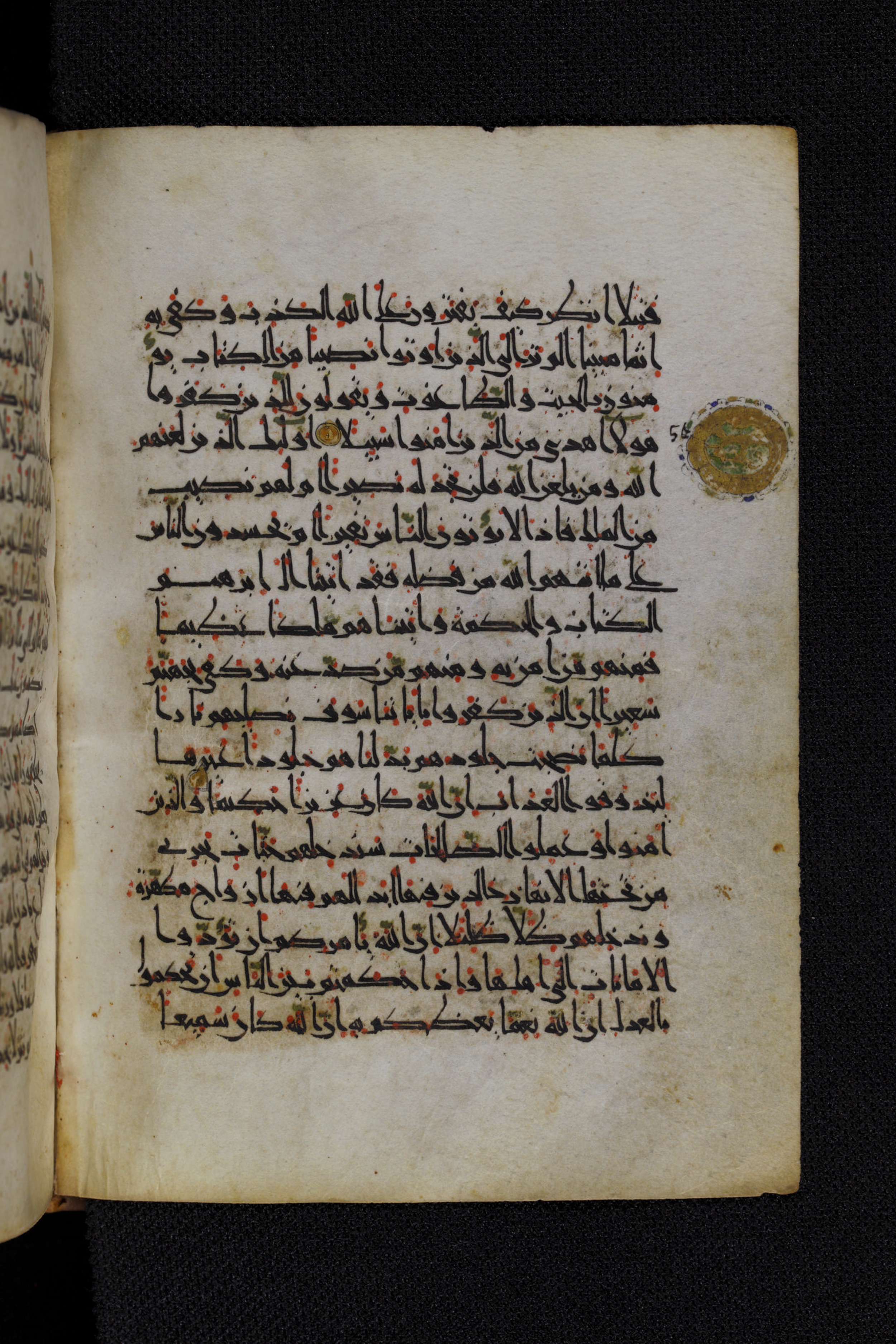 Diez A oct 172 (Scan 2), in Transitional Maghrebi script, showing Surah 4:49 from Late 9th to Mid 11th Century AD found in Unknown, currently housed at Staatsbibliothek zu Berlin, Berlin, Germany