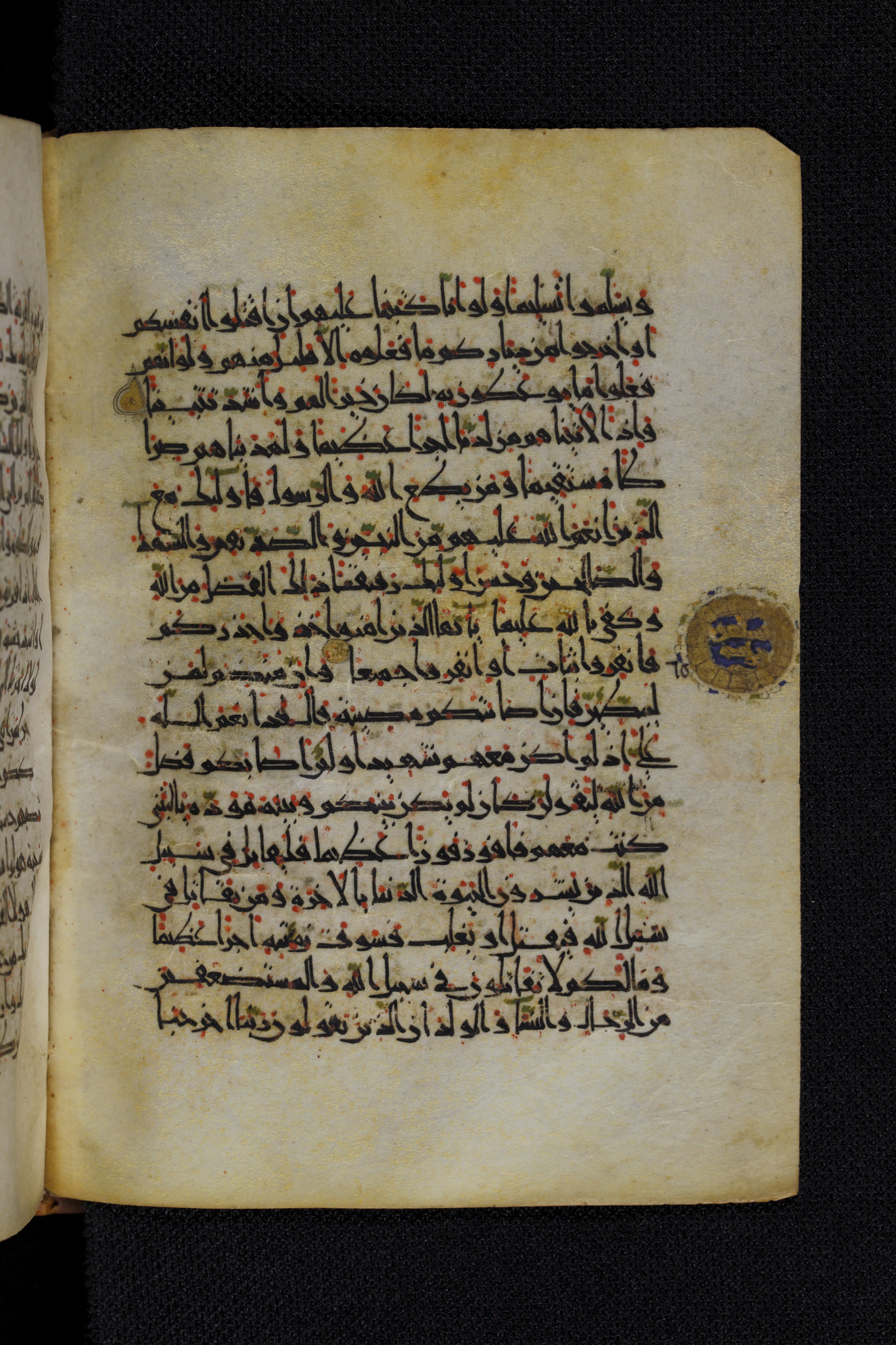 Diez A oct 172, in Transitional Maghrebi script, showing Surah 4:71 from Late 9th to Mid 11th Century AD found in Unknown, currently housed at Staatsbibliothek zu Berlin, Berlin, Germany