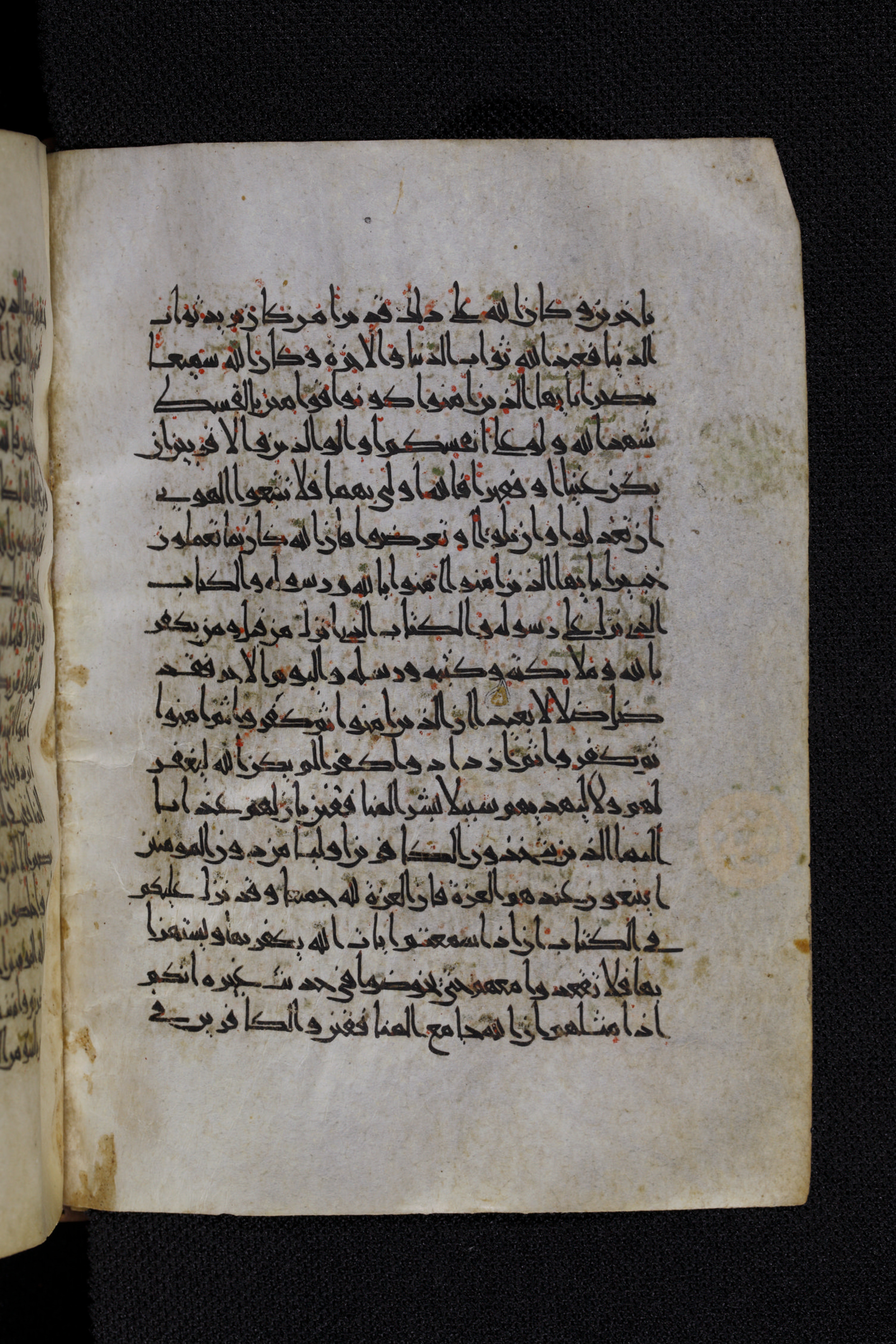 Diez A oct 172, in Transitional Maghrebi script, showing Surah 4:136 from Late 9th to Mid 11th Century AD found in Unknown, currently housed at Staatsbibliothek zu Berlin, Berlin, Germany