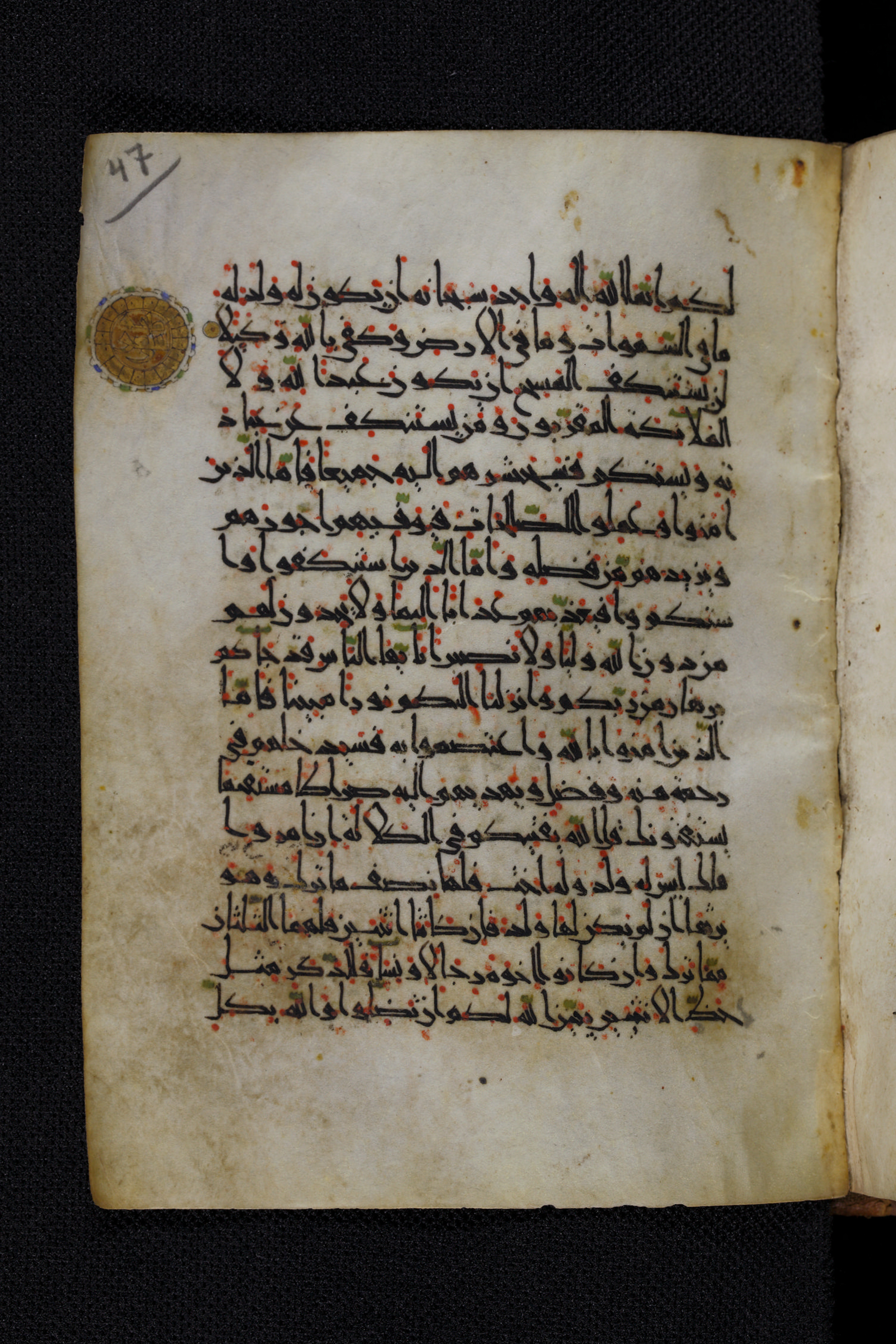 Diez A oct 172, in Transitional Maghrebi script, showing Surah 4:175 from Late 9th to Mid 11th Century AD found in Unknown, currently housed at Staatsbibliothek zu Berlin, Berlin, Germany