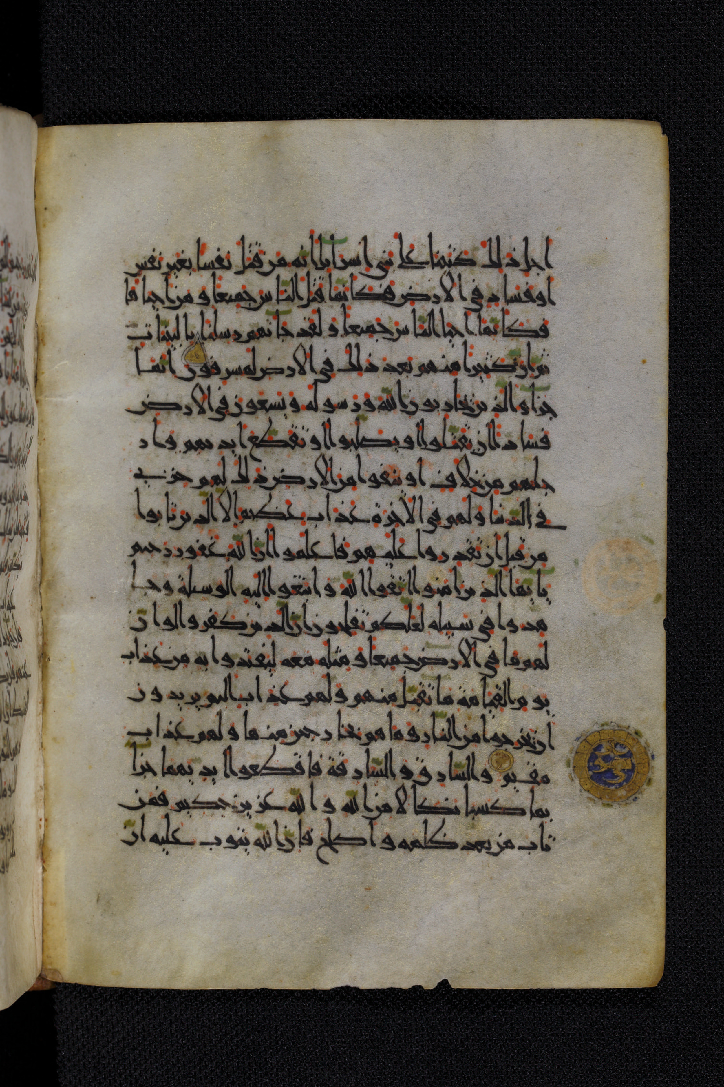 Diez A oct 172 (Scan 1), in Transitional Maghrebi script, showing Surah 5:39 from Late 9th to Mid 11th Century AD found in Unknown, currently housed at Staatsbibliothek zu Berlin, Berlin, Germany