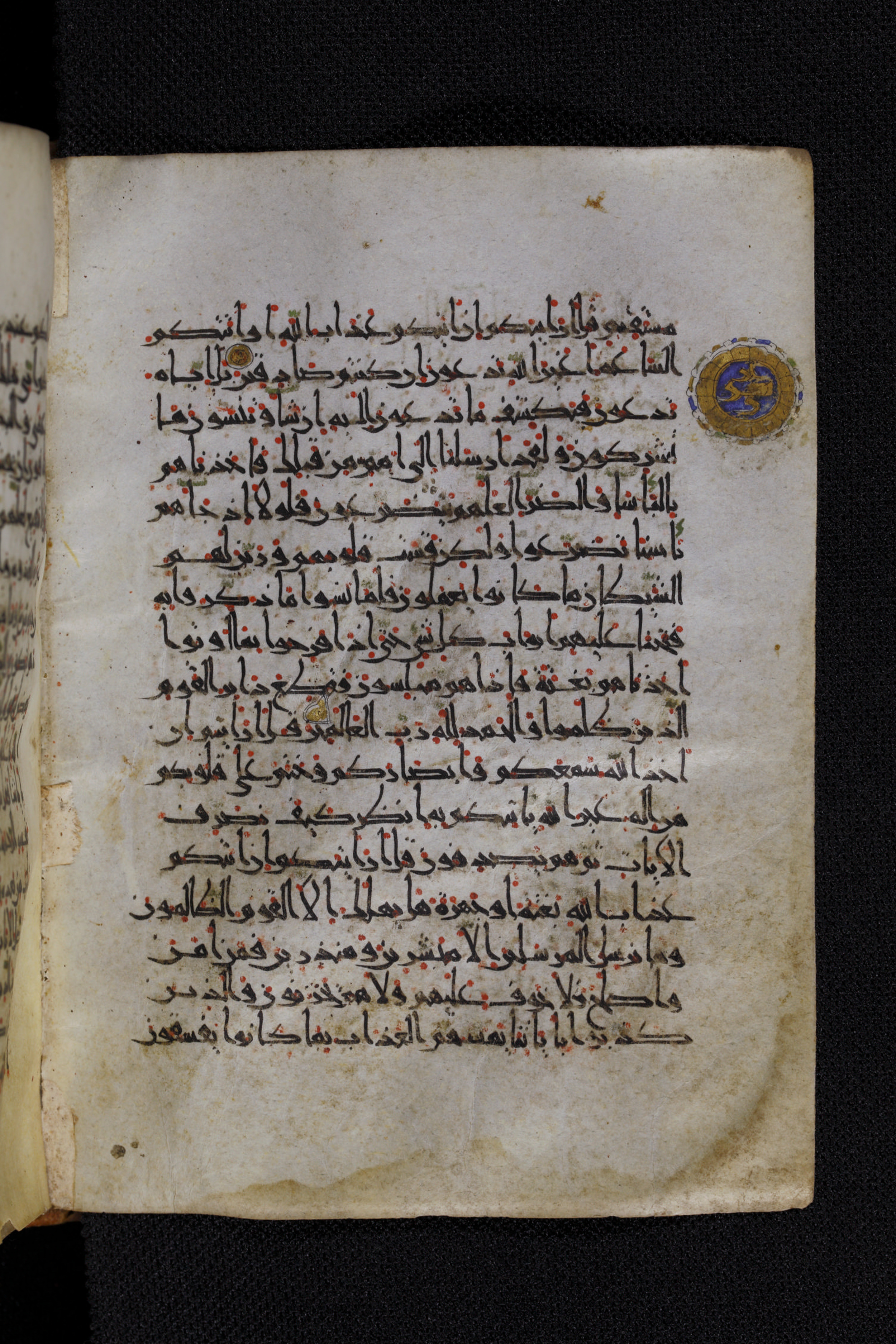Diez A oct 172 (Scan 2), in Transitional Maghrebi script, showing Surah 6:39 from Late 9th to Mid 11th Century AD found in Unknown, currently housed at Staatsbibliothek zu Berlin, Berlin, Germany
