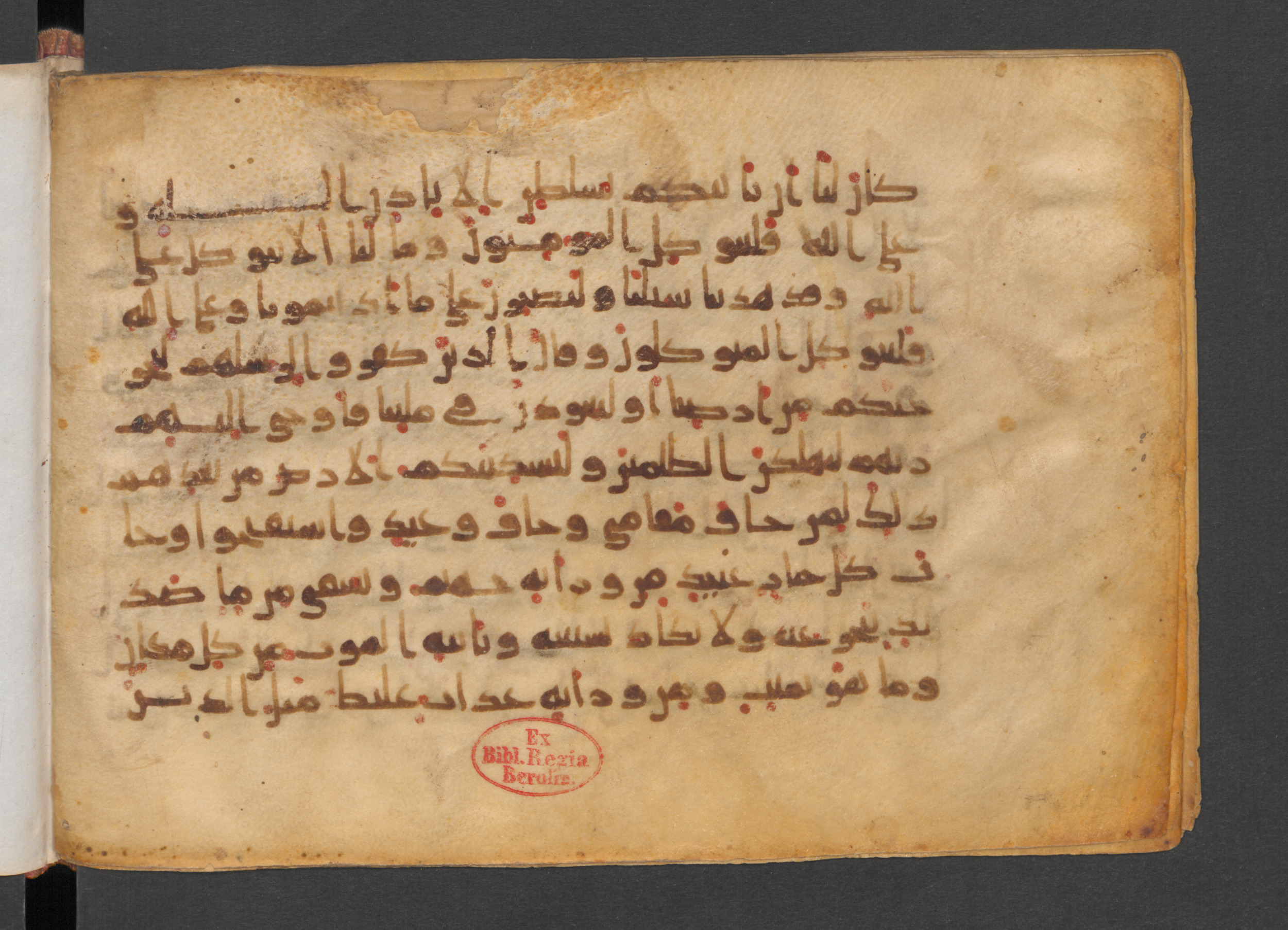 Wetzstein II 1940 (Ahlwardt 330), in other (non classified) script, showing Surah 14:13 from Mid 8th to Late 9th Century AD found in Damascus, currently housed at Staatsbibliothek zu Berlin, Berlin