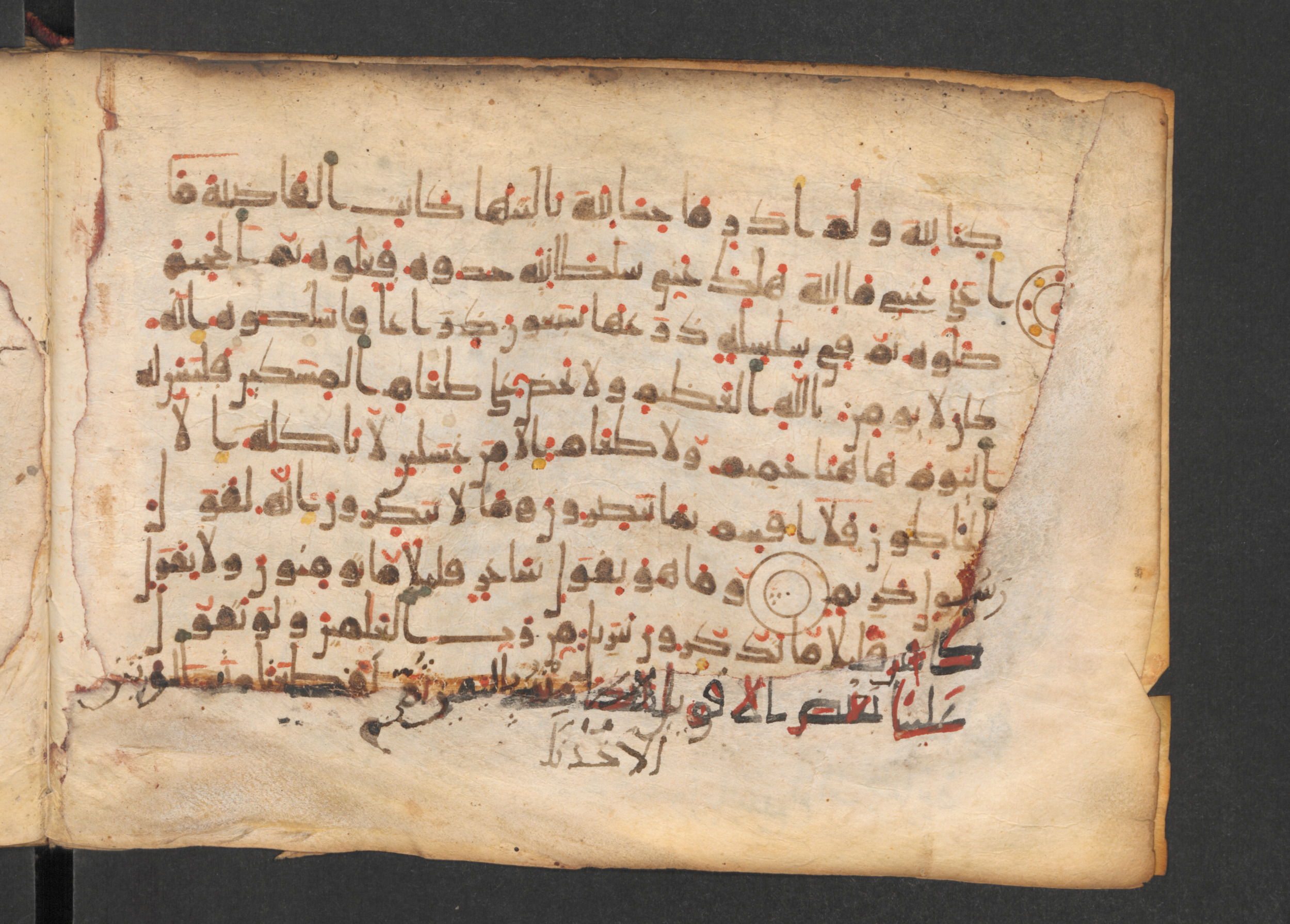 Codex Petermann I 38, in kūfī D.Vb script, showing Surah 69:39 from Mid-8th to Late 10th Century AD found in Unknown, currently housed at Staatsbibliothek zu Berlin, Berlin