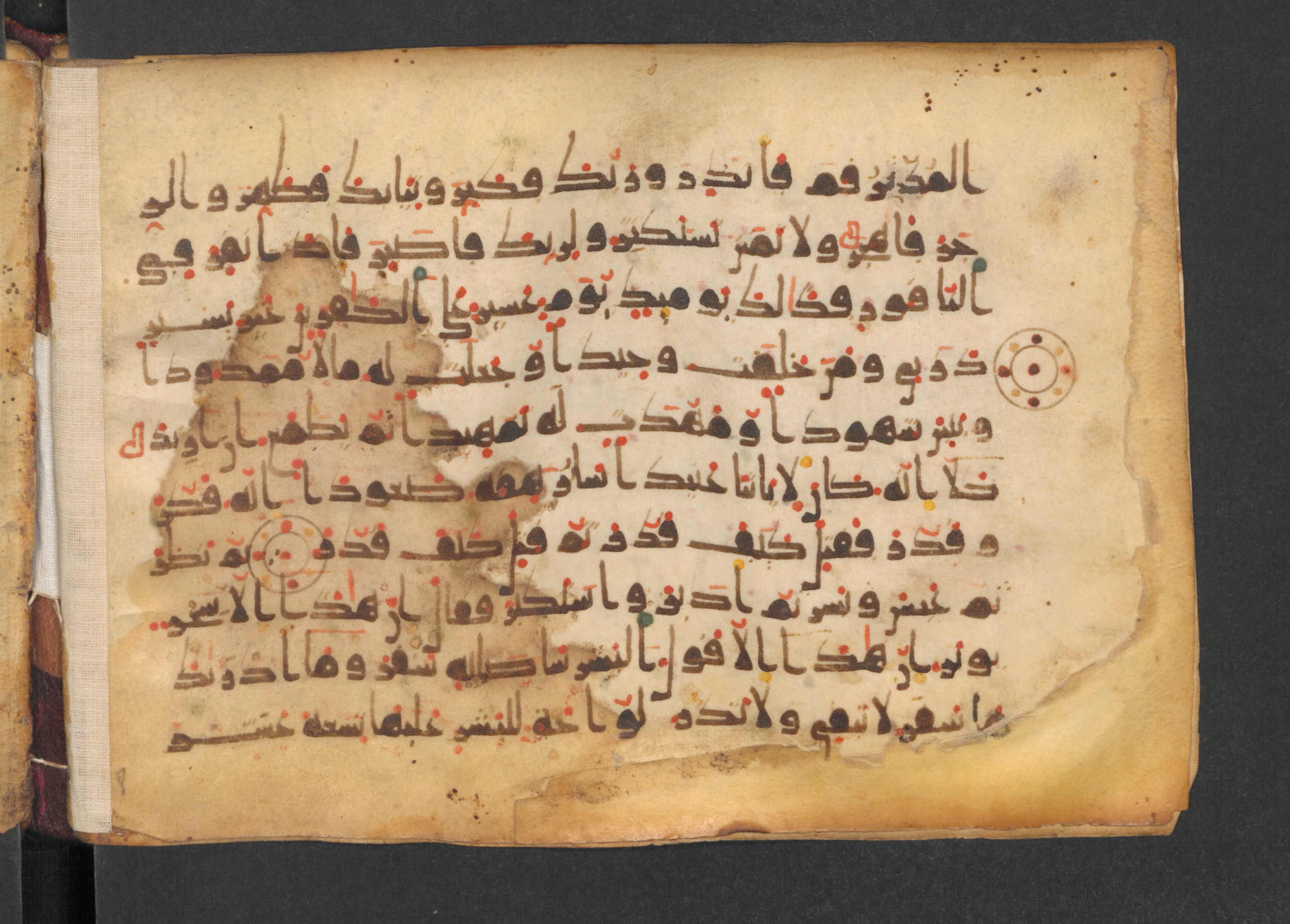 Codex Petermann I 38, in kūfī D.Vb script, showing Surah 74:21 from Mid-8th to Late 10th Century AD found in Unknown, currently housed at Staatsbibliothek zu Berlin, Berlin
