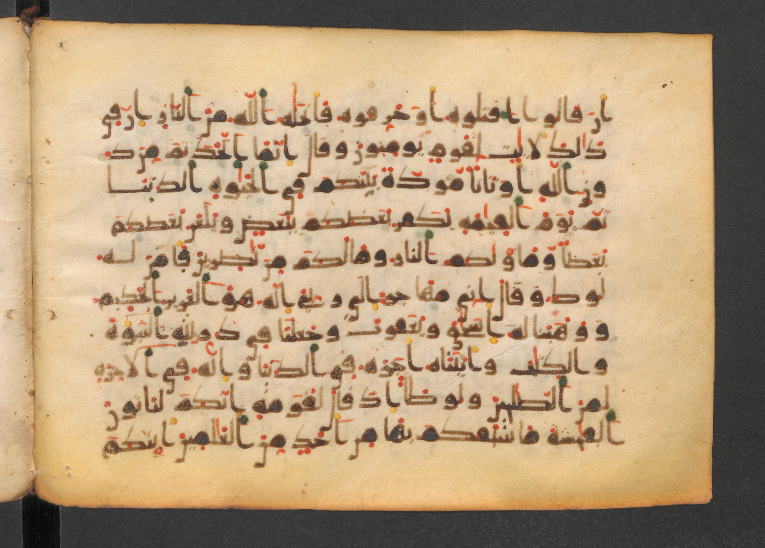 Codex Petermann I 38, in kūfī D.Vb script, showing Surah 29:28 from Mid-8th to Late 10th Century AD found in Unknown, currently housed at Staatsbibliothek zu Berlin, Berlin
