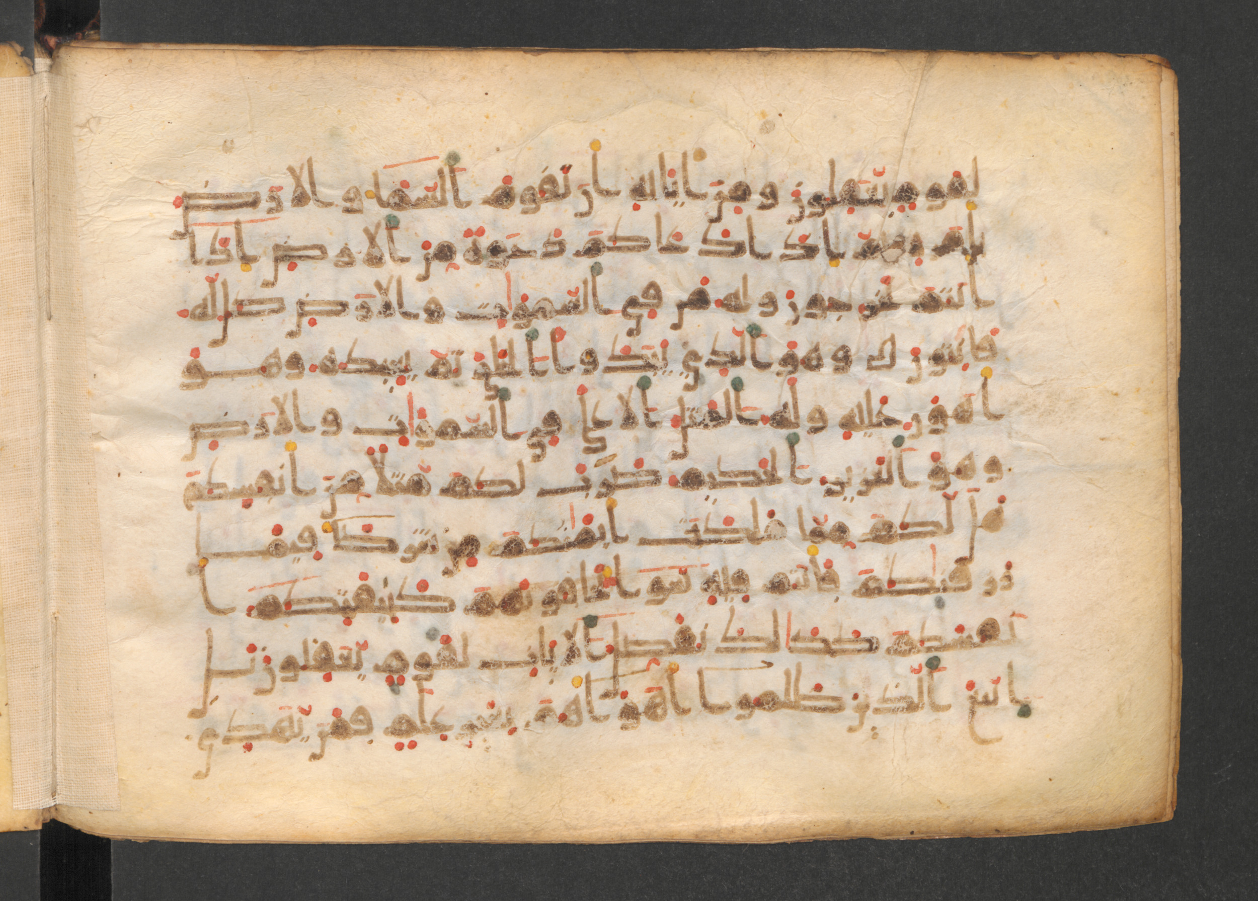 Codex Petermann I 38 (Scan 1), in kūfī D.Vb script, showing Surah 30:29 from Mid-8th to Late 10th Century AD found in Unknown, currently housed at Staatsbibliothek zu Berlin, Berlin