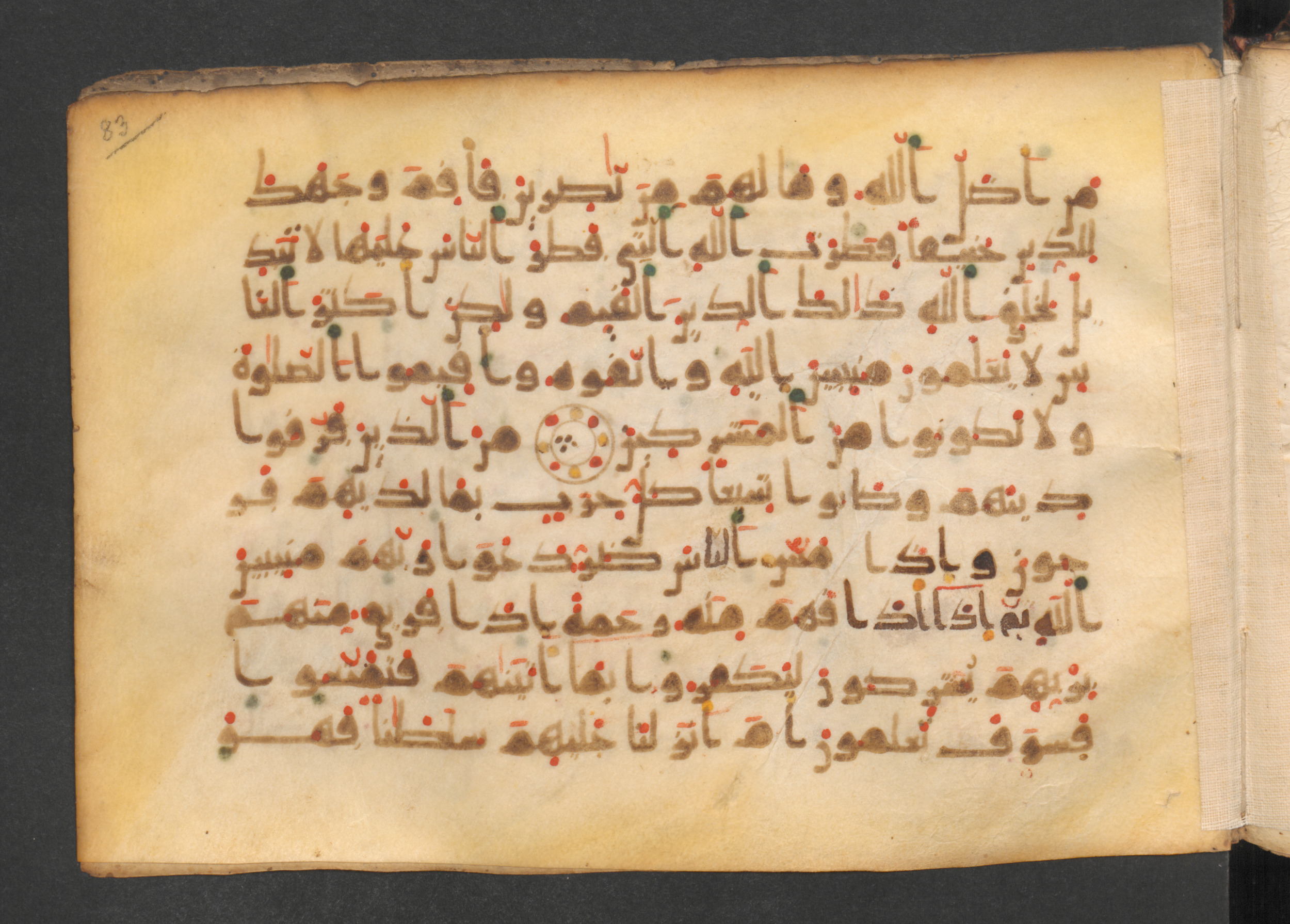 Codex Petermann I 38, in kūfī D.Vb script, showing Surah 30:32 from Mid-8th to Late 10th Century AD found in Unknown, currently housed at Staatsbibliothek zu Berlin, Berlin