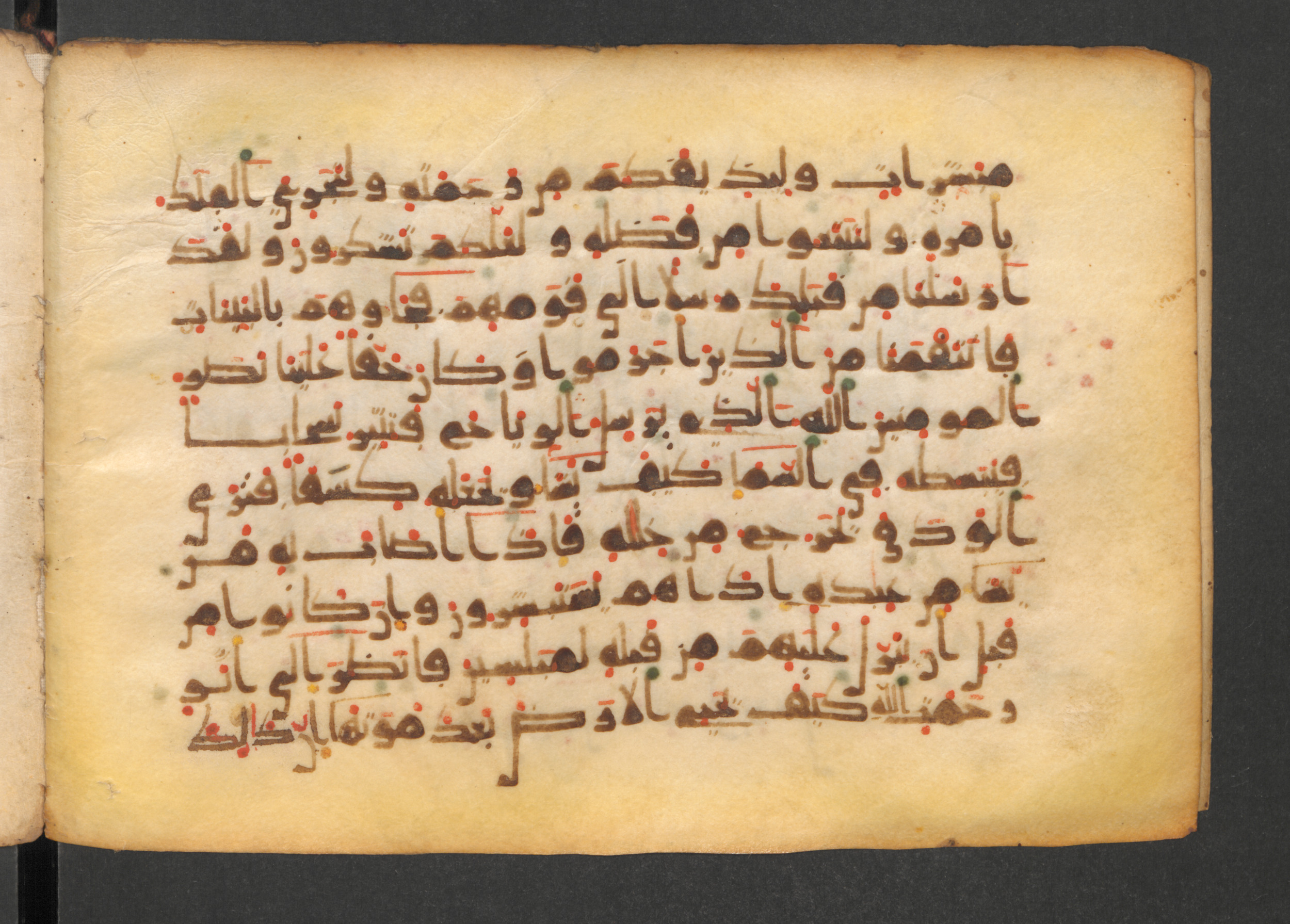 Codex Petermann I 38, in kūfī D.Vb script, showing Surah 30:49 from Mid-8th to Late 10th Century AD found in Unknown, currently housed at Staatsbibliothek zu Berlin, Berlin