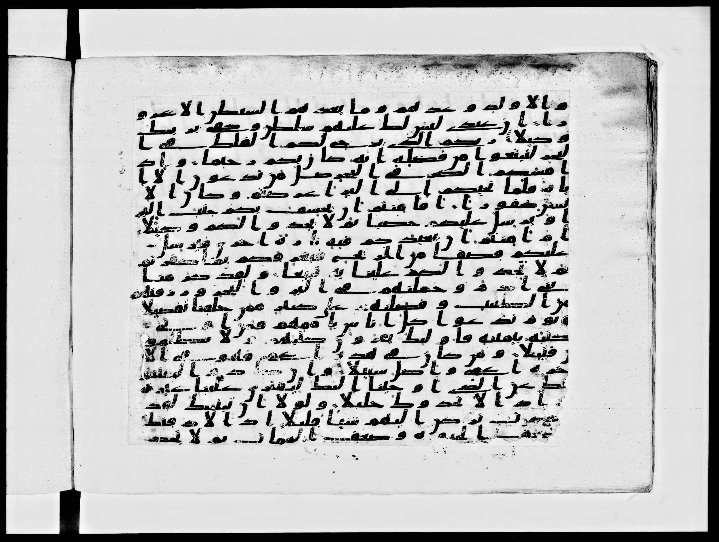 Paris, Bibliothèque nationale de France, Arabe 334 (c) (Scan 1), in Ḥiǧāzī IV script, showing Surah 17:71 from 8th to 9th Century AD found in Fustat (Old Cairo), Egypt, currently housed at Bibliothèque nationale de France, Paris