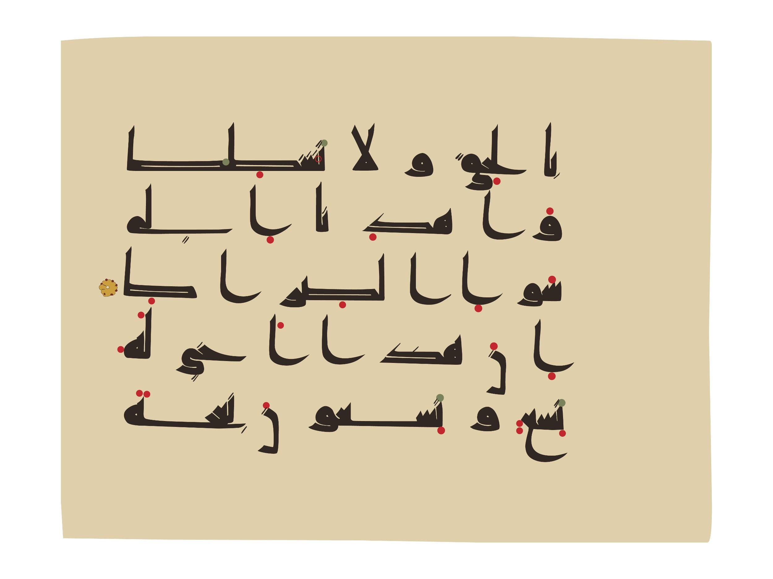 Oxford, Bodleian Library (Oxford University), Marsh 178 (Scan 3), in kūfī D.I script, showing Surah 38:22 from Mid 8th to Late 9th Century AD found in Fustat (Old Cairo), Egypt, currently housed at Bodleian Library (Oxford University), Oxford