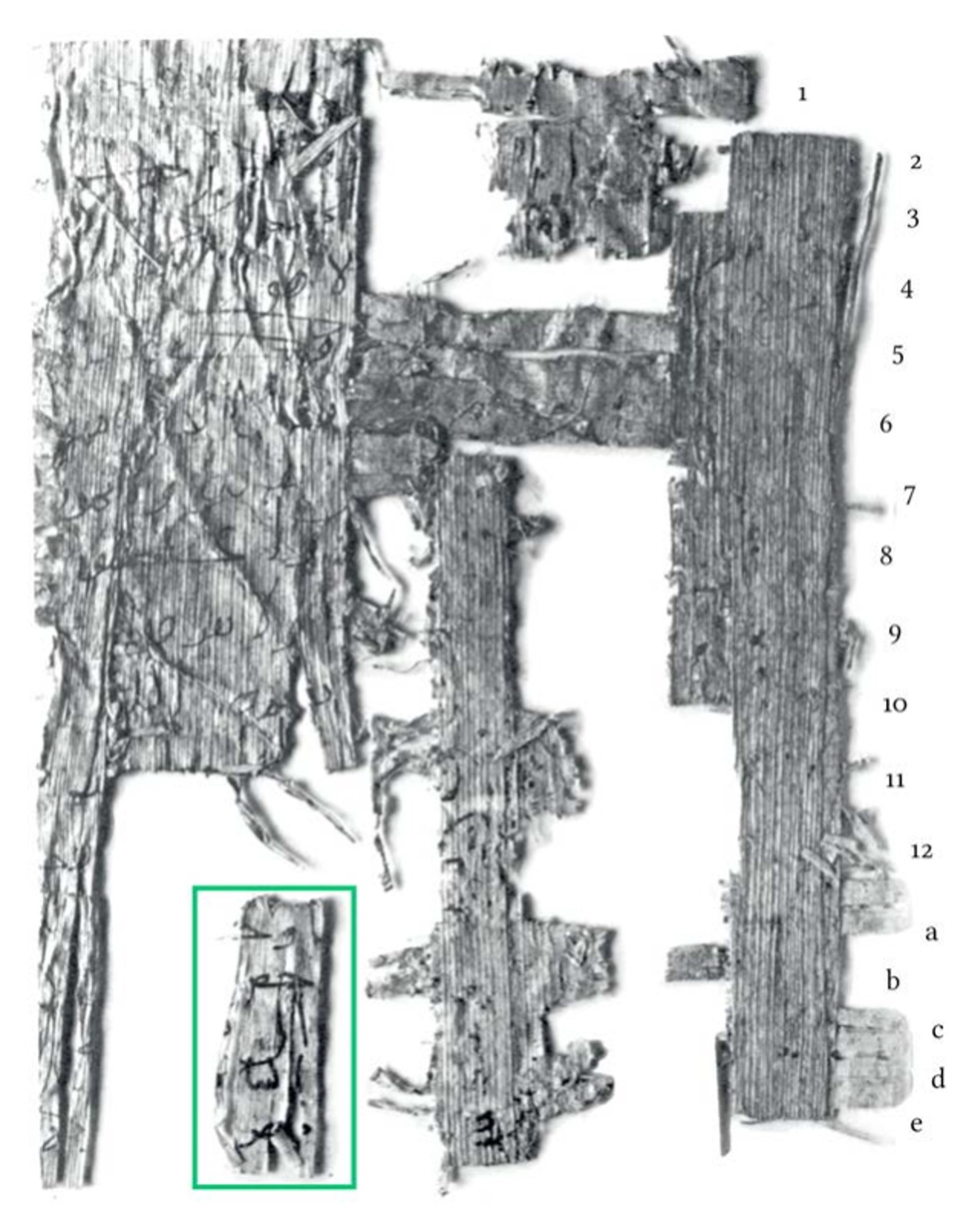 Mird A 31 a 1, in Cursive (Papyrus) script, showing Surah 3:103 from 8th Century AD found in Khirbet Mird (Hyrcania), Judean Desert, currently housed at Rockefeller Museum, Jerusalem