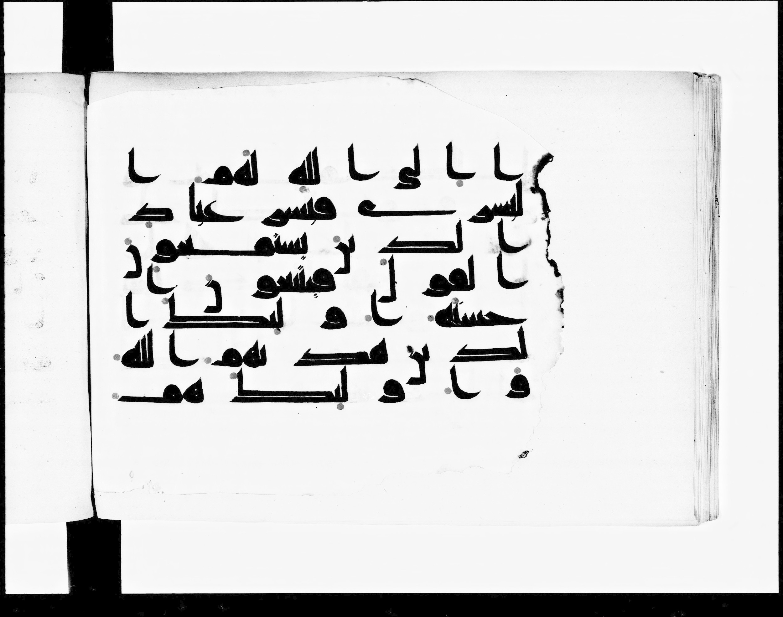 Paris, Bibliothèque nationale de France, Arabe 348 (b) (Scan 2), in Kūfī D.I script, showing Surah 39:17 from 8th to 9th Century AD found in Fustat (Old Cairo), Egypt, currently housed at Bibliothèque nationale de France, Paris